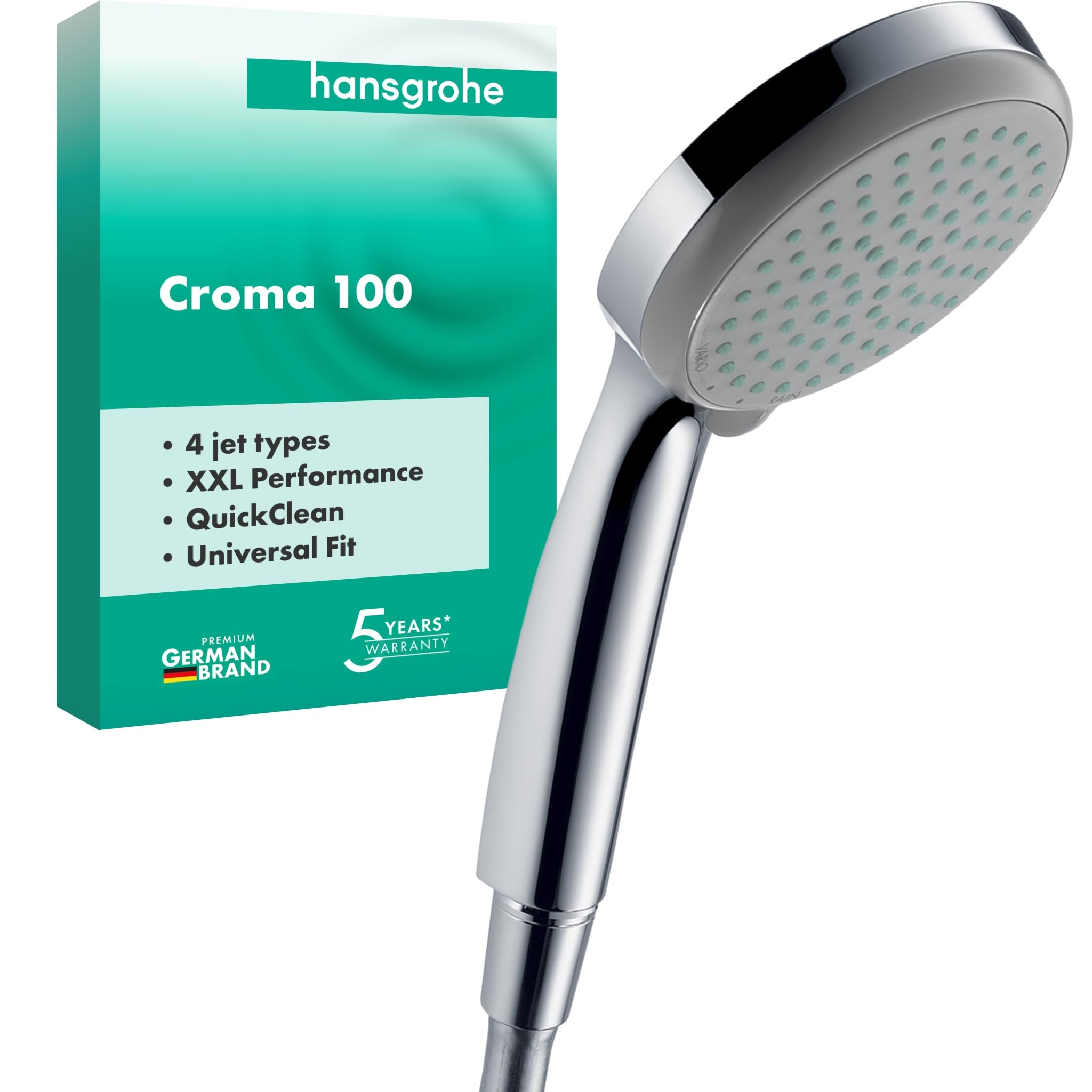 Hansgrohe Croma 100 Duschkopf 🚿 Handbrause mit 4 Strahlarten Angebot bei HelloDeals