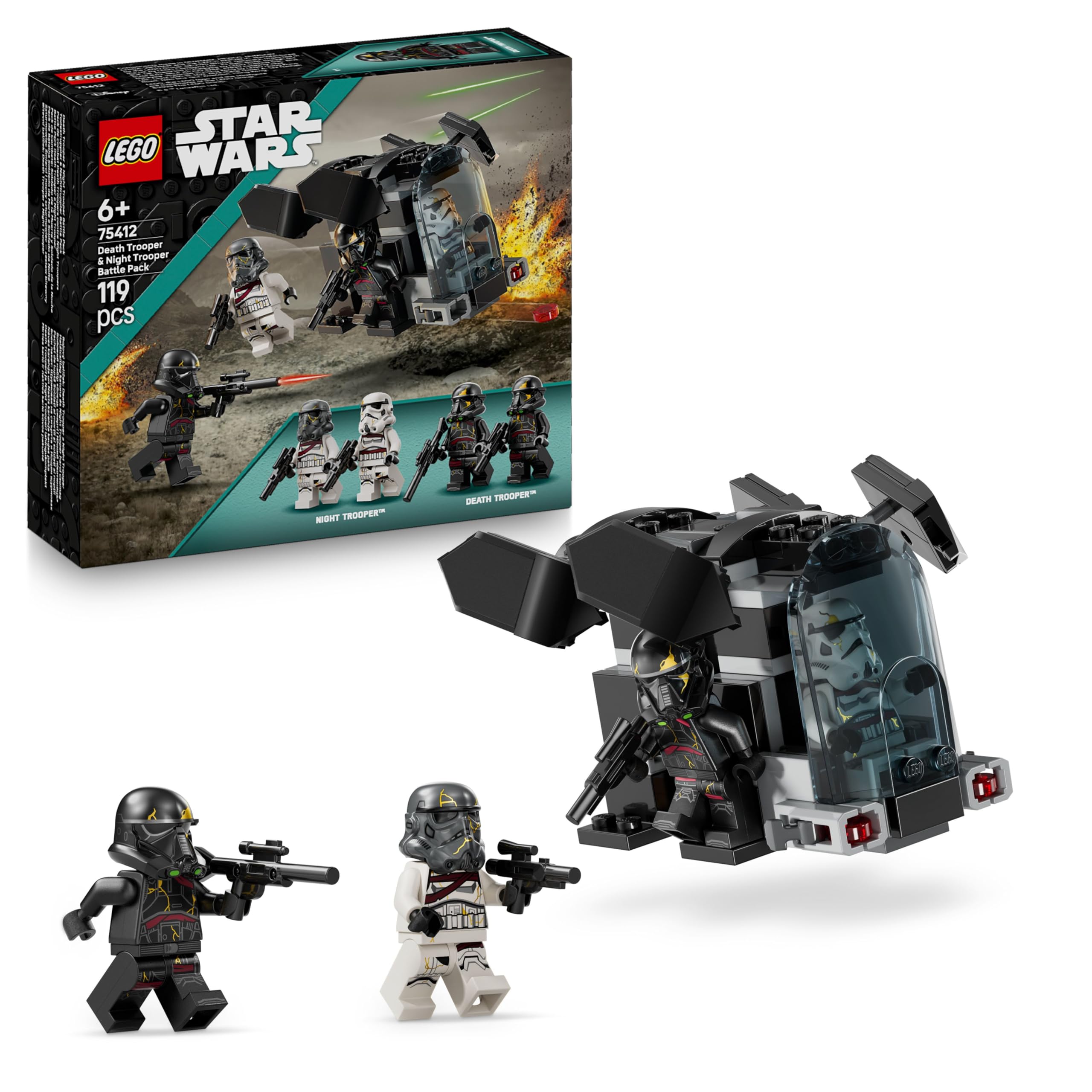 LEGO Star Wars 75412 Todestruppler & Nachttruppler Battle Pack - Bauspielzeug mit Dropship und 4 Mini-Figuren mit Blastern ⭐️🚀 Angebot bei HelloDeals