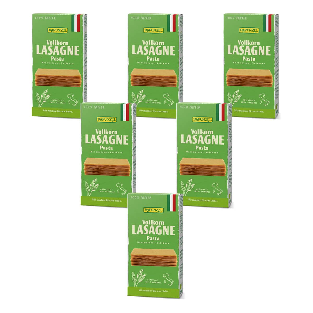 🌾 Rapunzel Bio Vollkorn Lasagne-Platten (6 x 250g) 250g (6er Pack) 🛒 Angebot bei HelloDeals