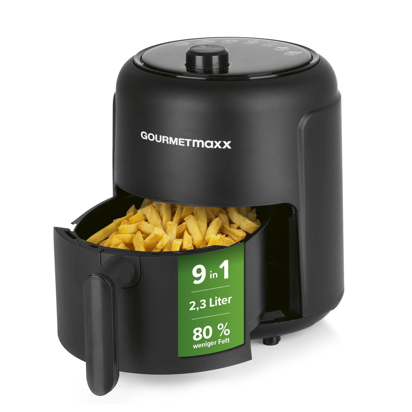 🍟 GOURMETmaxx Heißluftfritteuse 2,3L | Airfryer mit 60 Minuten Timer und 9 Funktionen 🍗 Angebot bei HelloDeals