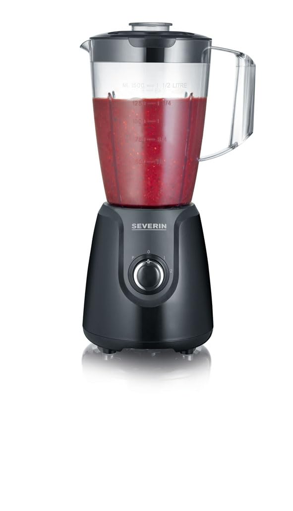 🥤🍹🌪️ SEVERIN Standmixer mit 1,5 L Mixbehälter aus Tritan, 600 W, Schwarz, SM 3707 Angebot! Angebot bei HelloDeals