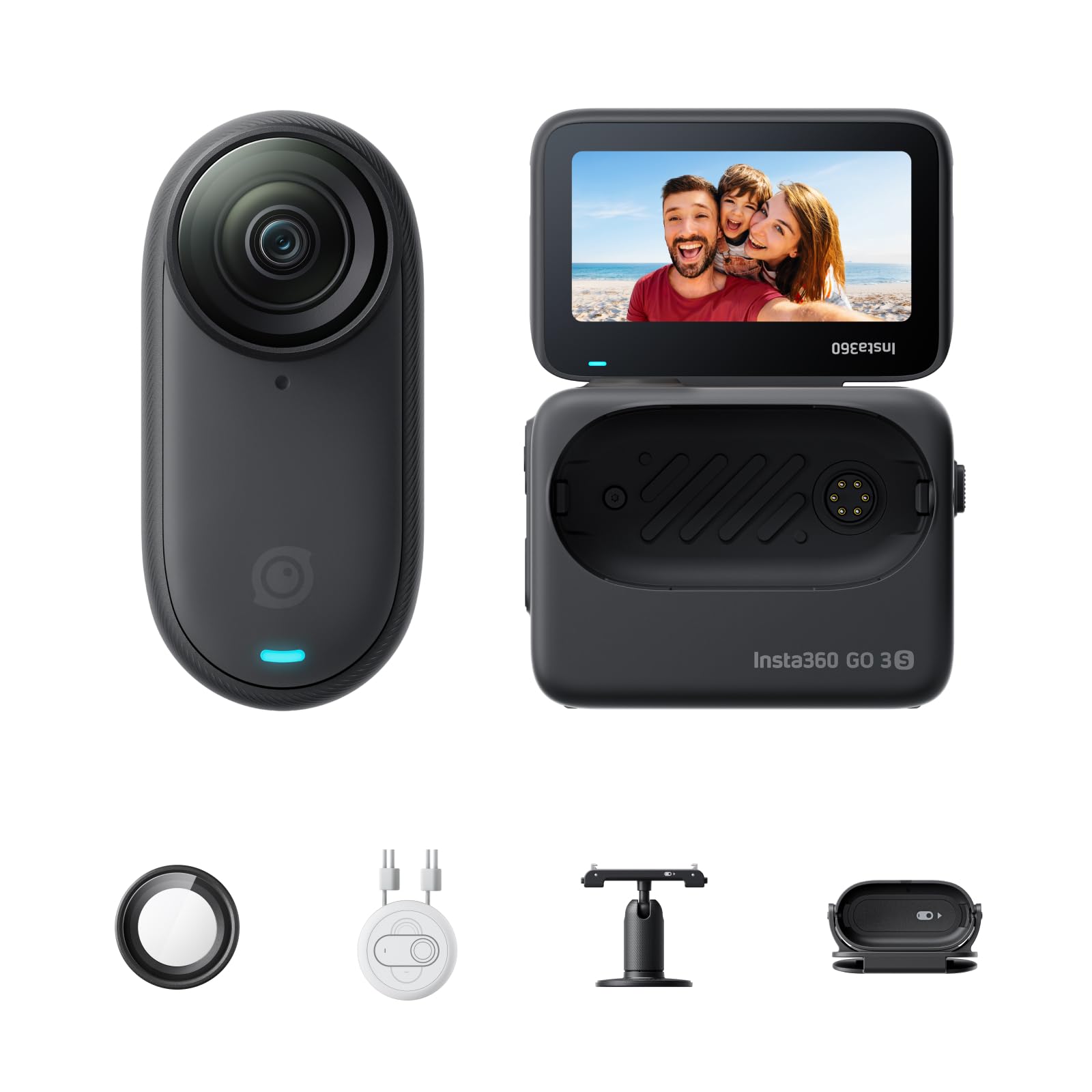 Insta360 GO 3S 64 GB Nachtschwarz - Tragbare 4K Mini-Kamera 📷🌟 Angebot bei HelloDeals