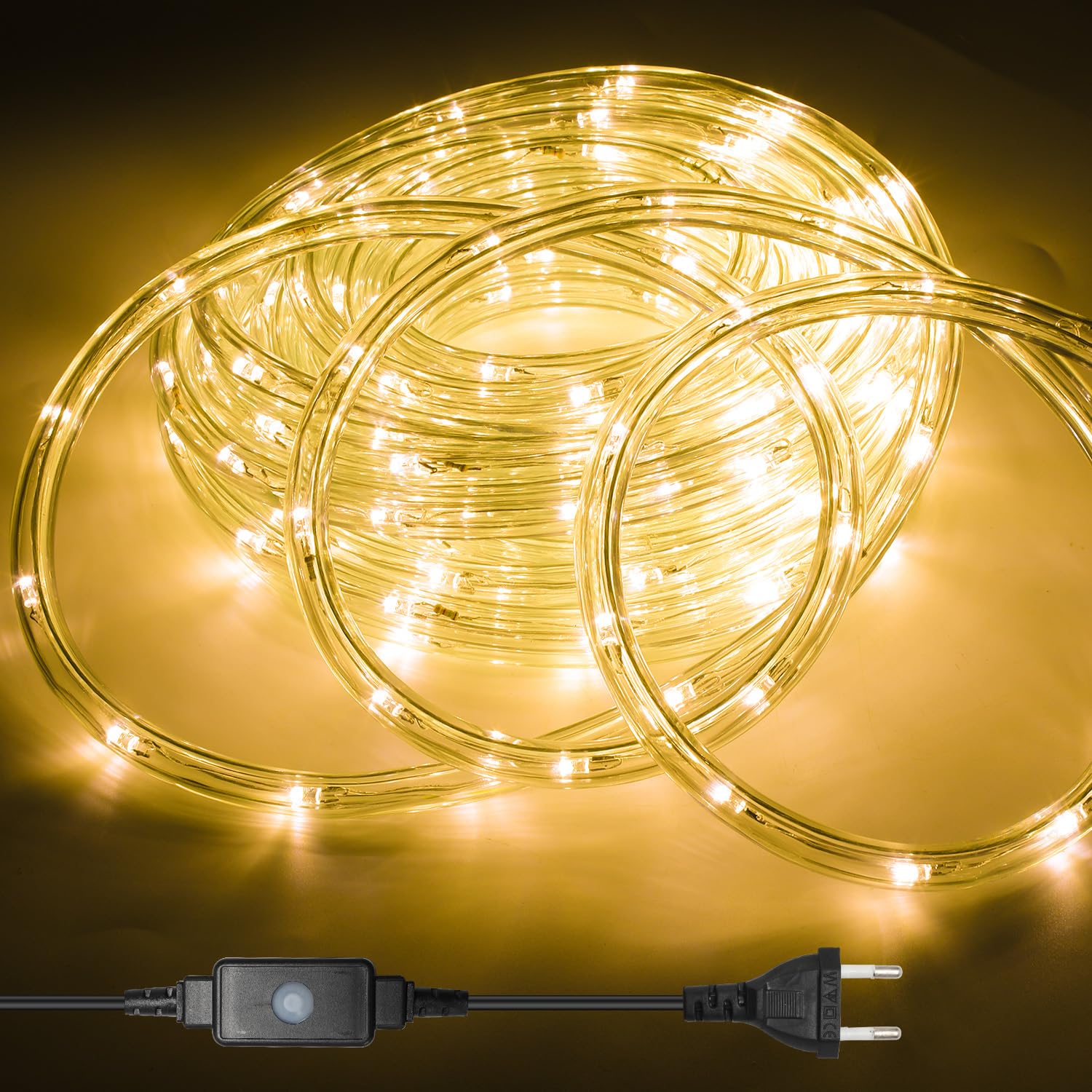 Lospitch LED Lichtschlauch 30m 720 LEDs warmweiß Außen IP20 🌟 Angebot bei HelloDeals