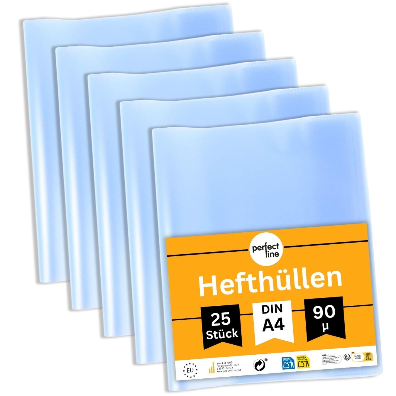 25 Hefthüllen DIN-A4 transparent - Perfekter Schutz für deine Unterlagen! 📚✨ Angebot bei HelloDeals