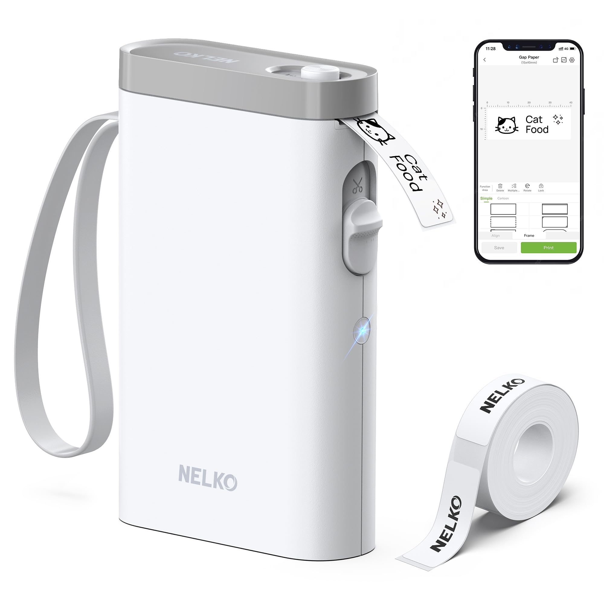 🏷️ Nelko Etikettendrucker, Bluetooth P21 Selbstklebendes Etikettiergerät Tragbarer beschriftungsgerät selbstklebend Labeldrucker Angebot bei HelloDeals