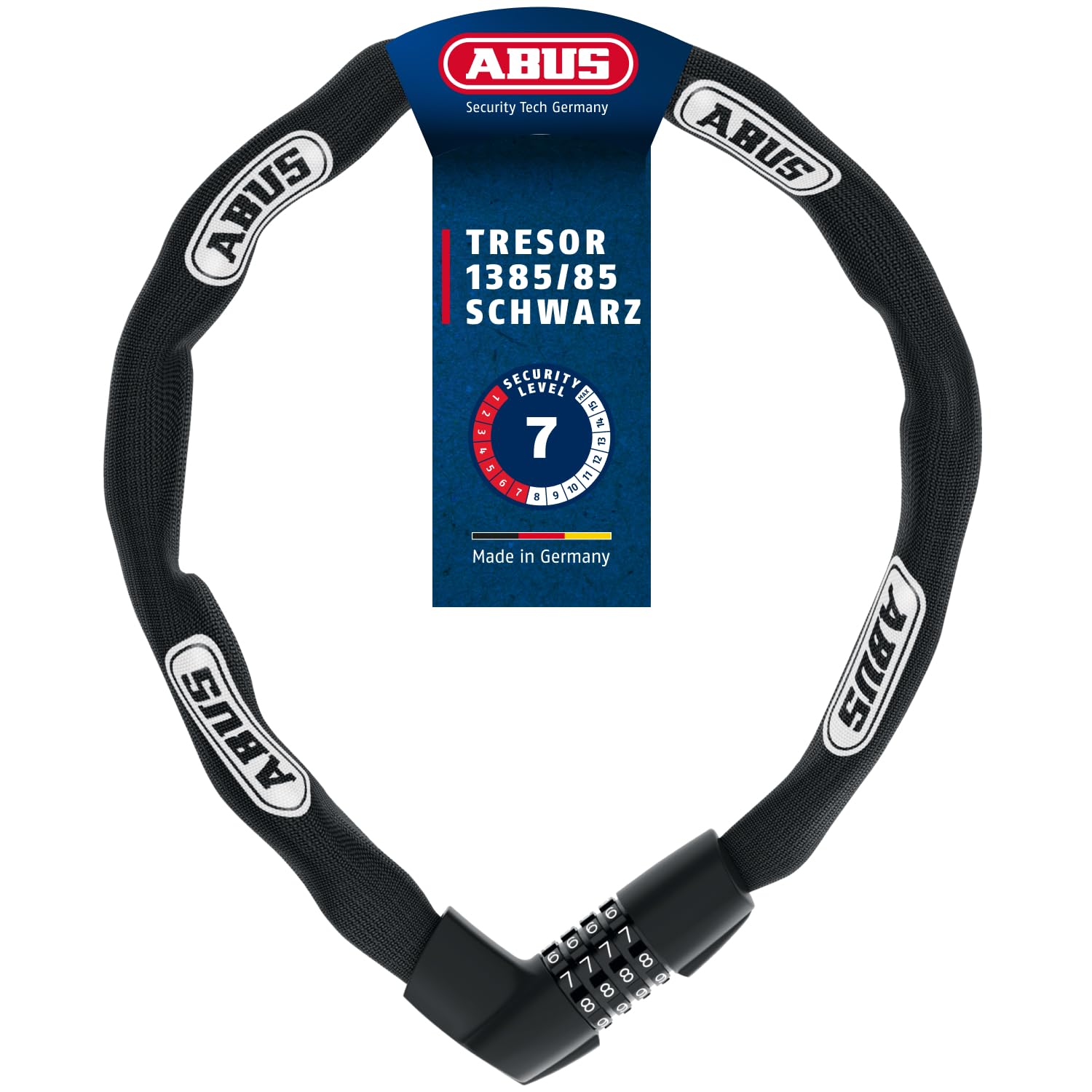 🔒 ABUS Kettenschloss Tresor 1385 – Fahrradschloss aus gehärtetem Stahl 🚲 Angebot bei HelloDeals