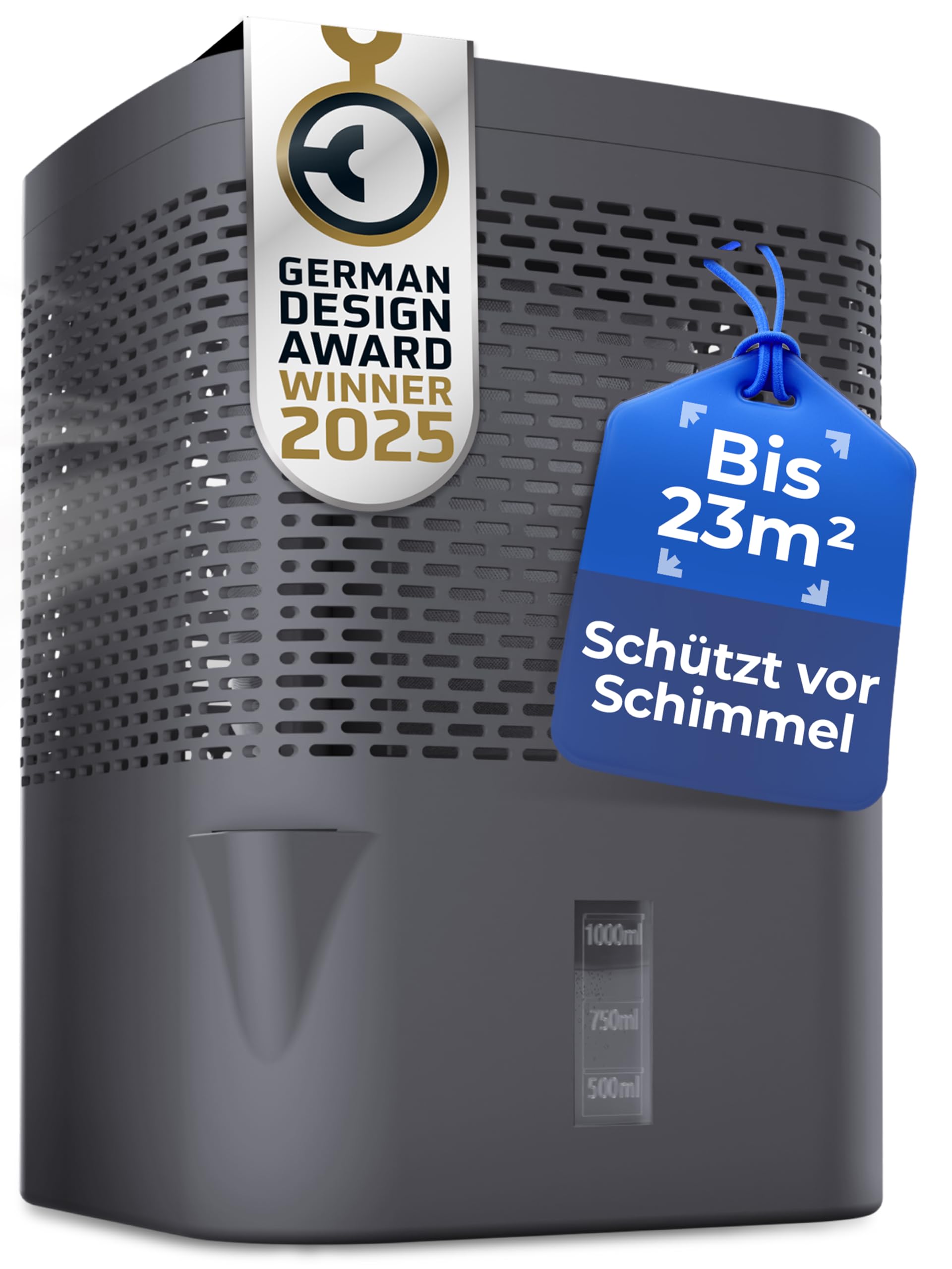 BonAura® AirOne Luftentfeuchter ohne Strom bis 23m² | Titanium Grey 🌬️ Angebot bei HelloDeals