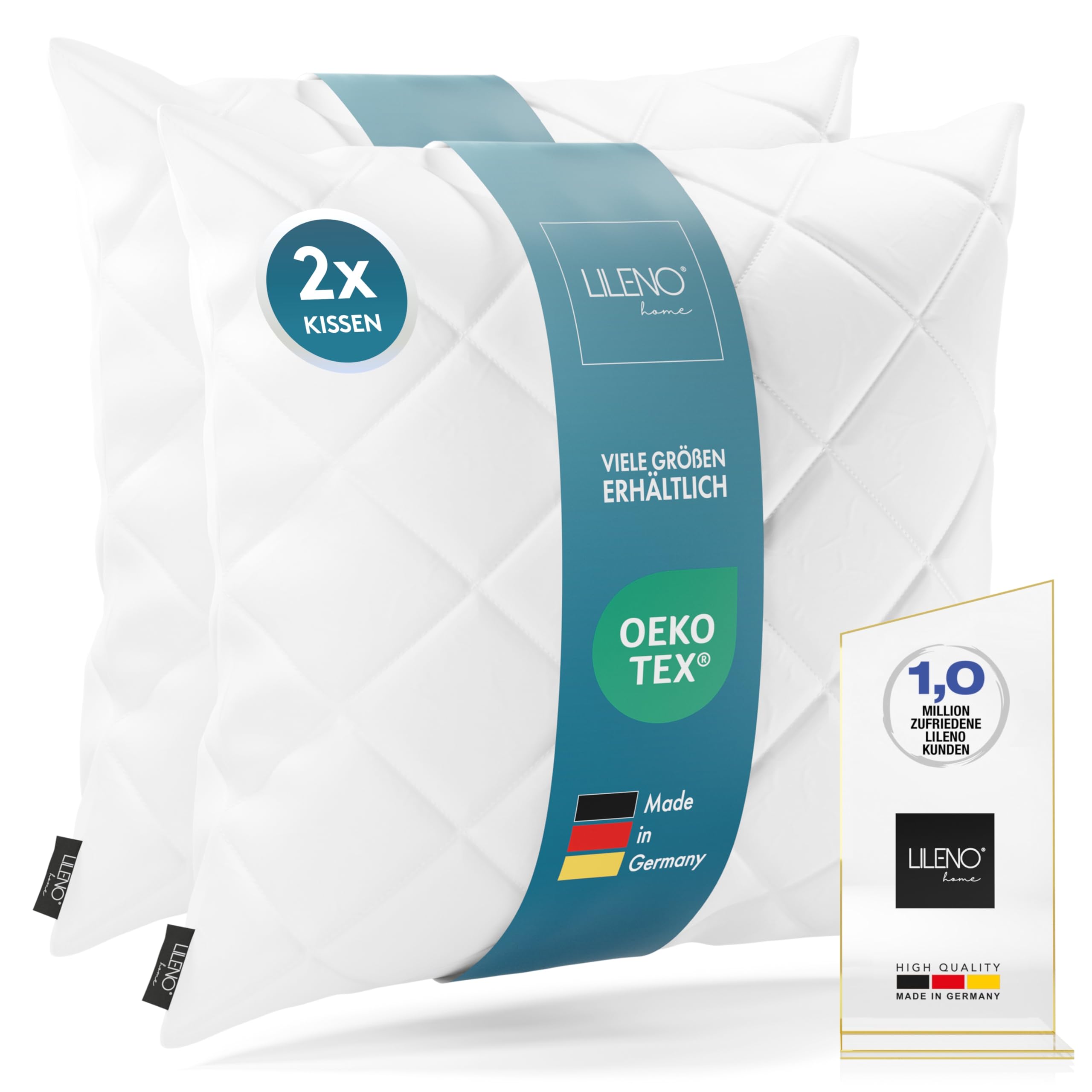 🌟 LILENO HOME 2er Set Kissenfüllung 40 x 40 cm 🌈 - Made in Germany - Allergiker geeignet ✨ Angebot bei HelloDeals