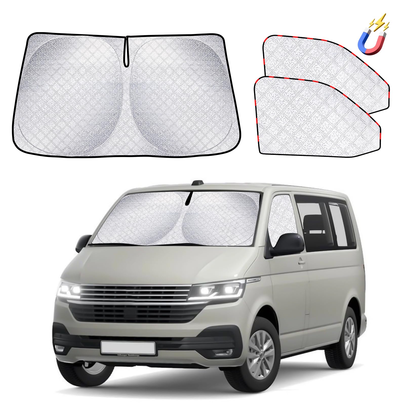 🚗 ZATOOTO Sonnenschutz Auto Frontscheibe passend für VW T5 T6 🌞 Angebot bei HelloDeals