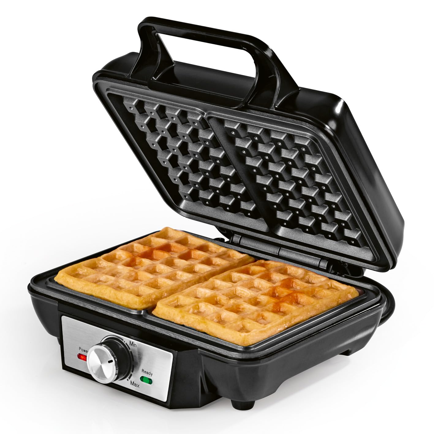 🧇 GOURMETmaxx Waffeleisen für 2 Waffeln | 1000 Watt | Schwarz - 2 Waffeln 🧇 Angebot bei HelloDeals