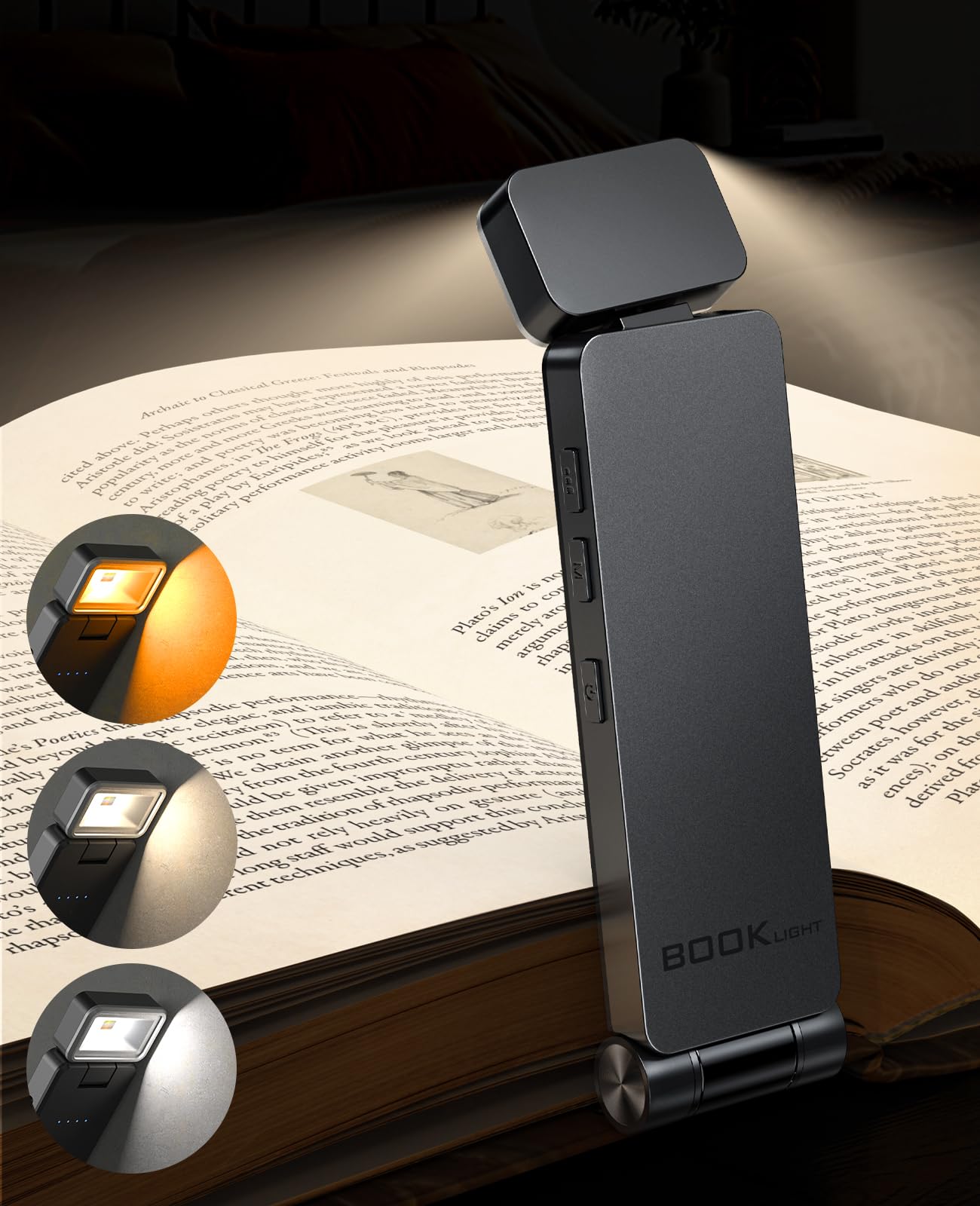 📚 Tyreses Leselampe Buch Klemme - LED Klemmleuchte mit 3 Farben und Helligkeitsstufen Angebot bei HelloDeals