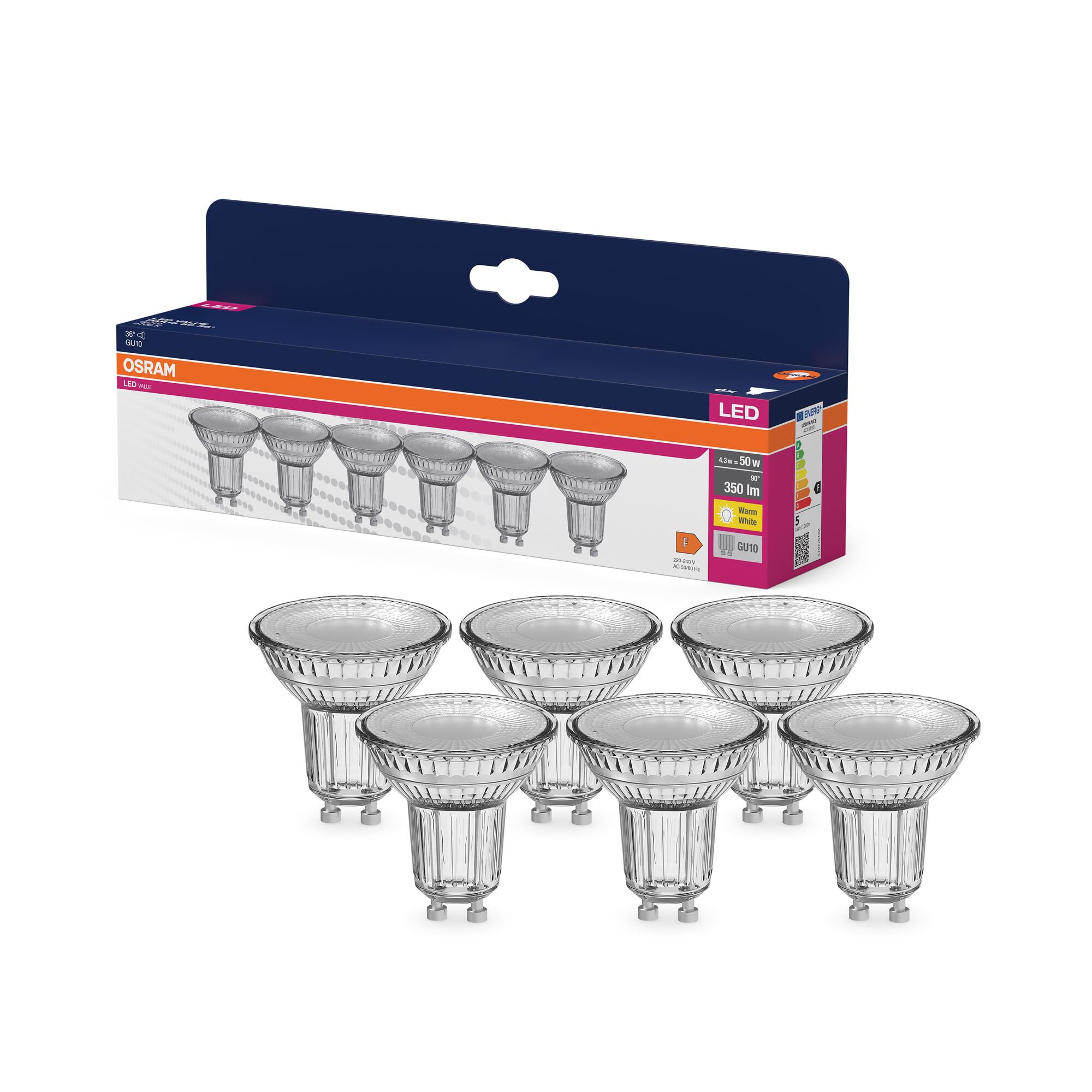 🌟 OSRAM LED Star VALUE PAR16 - 6er Pack - Warmweiß - Nicht Dimmbar 🌟 Angebot bei HelloDeals