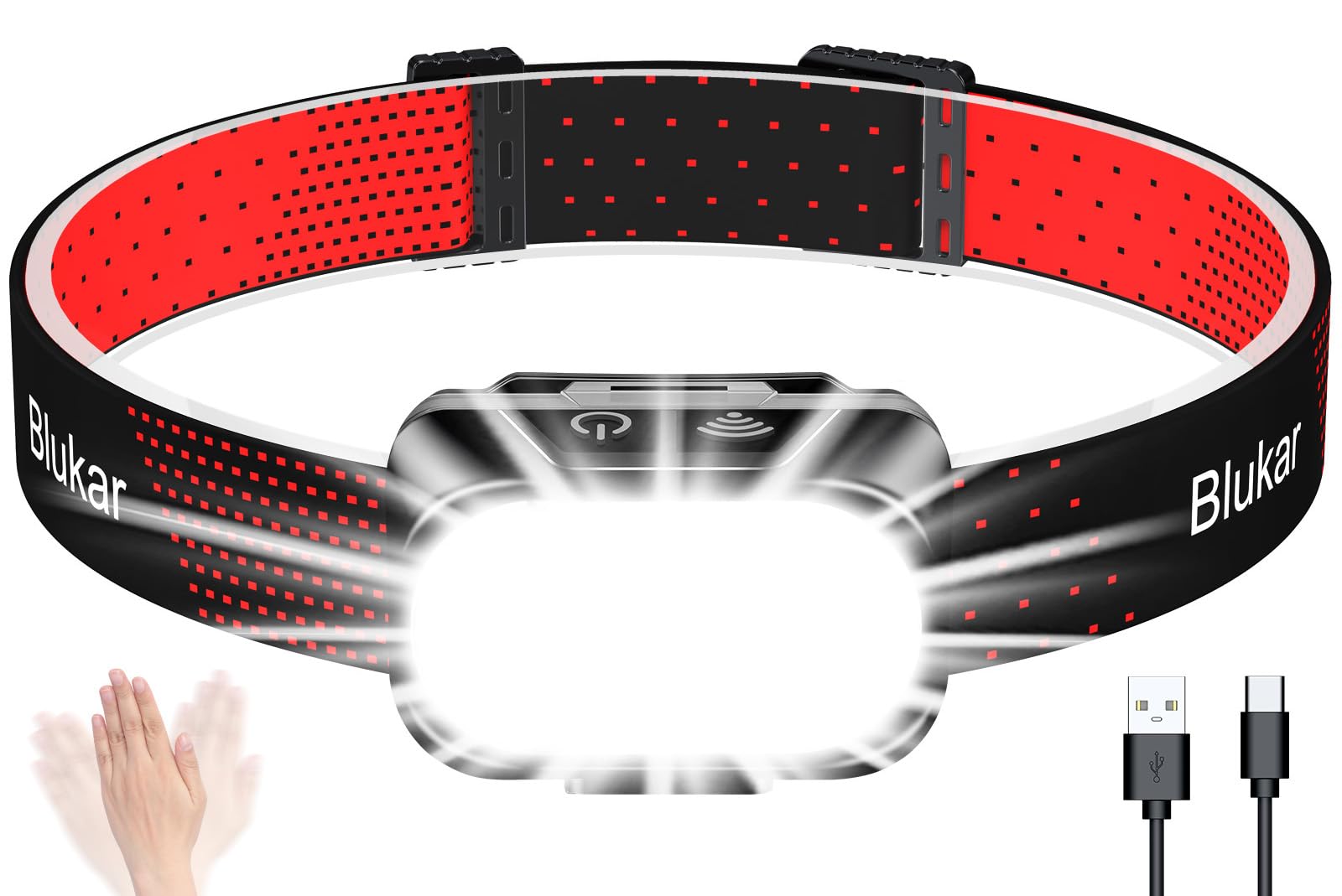 Blukar LED Stirnlampe Wiederaufladbar 2000 Lumen 🌟 Angebot bei HelloDeals