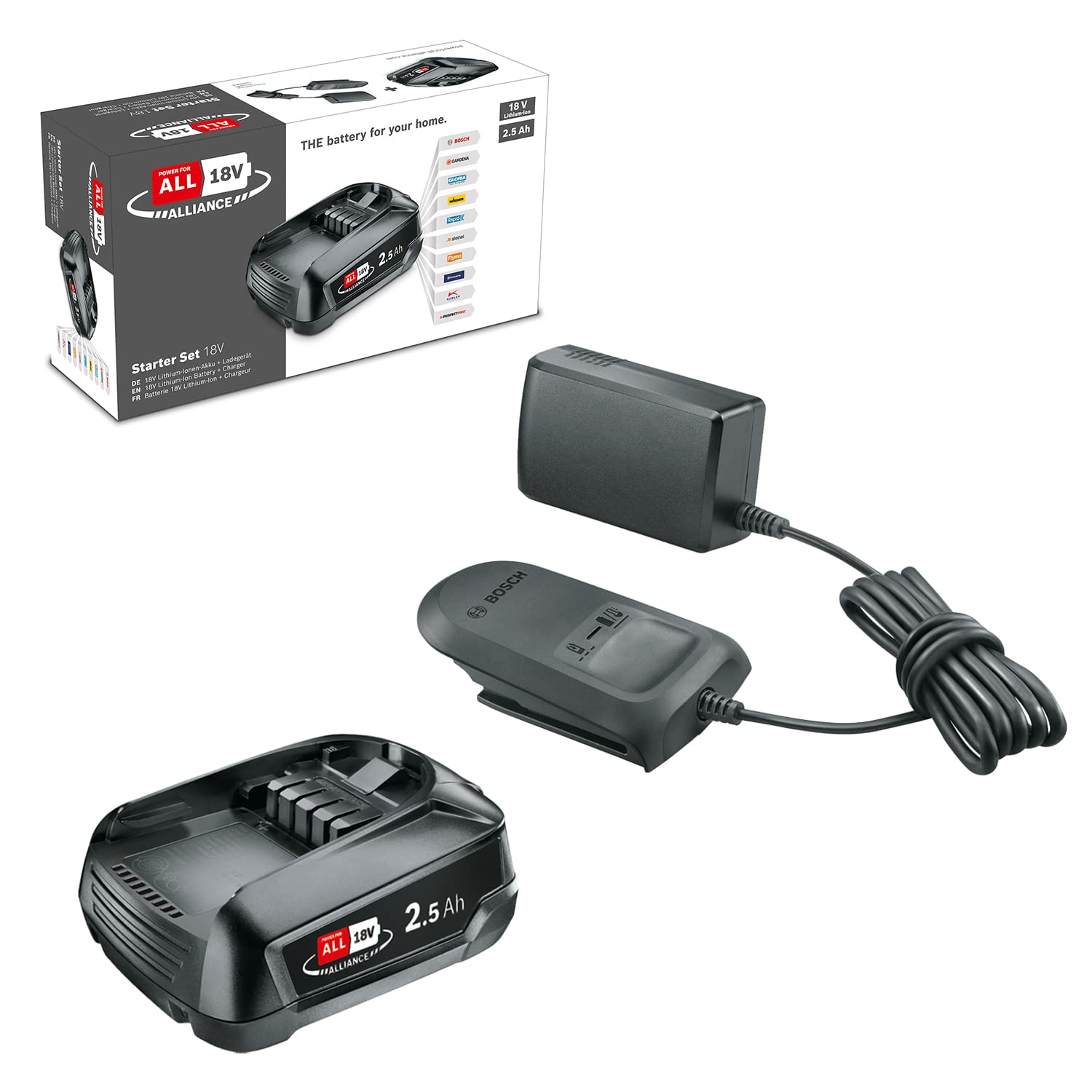 🔋🔌 Bosch 18V Akku und Ladegerät 2.5Ah (18V Starter Set, POWER FOR ALL) - Sonderangebot Angebot bei HelloDeals