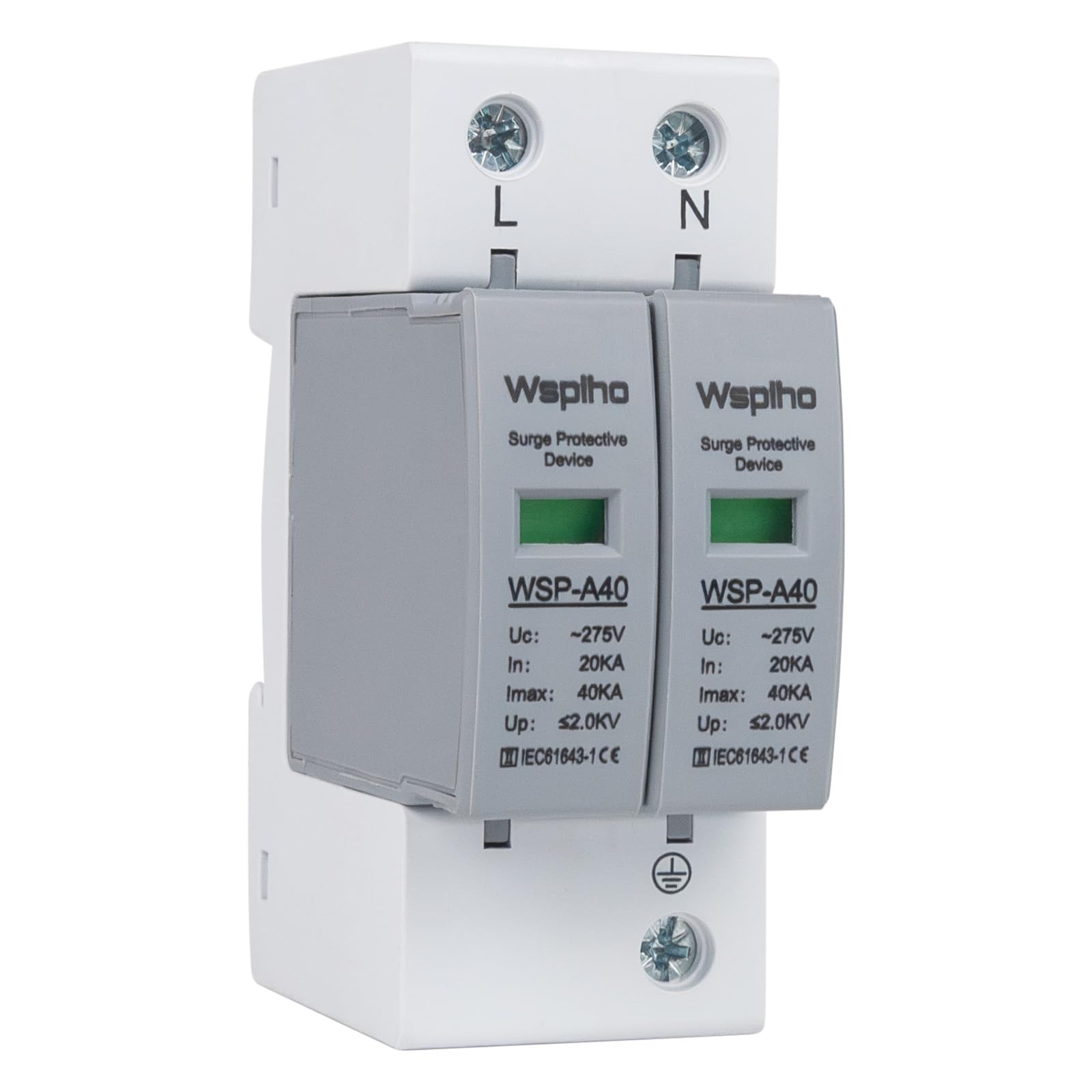 🌩️ WSPIHO 2 -Polig 275 V Überspannungsschutz 🌩️ Angebot bei HelloDeals