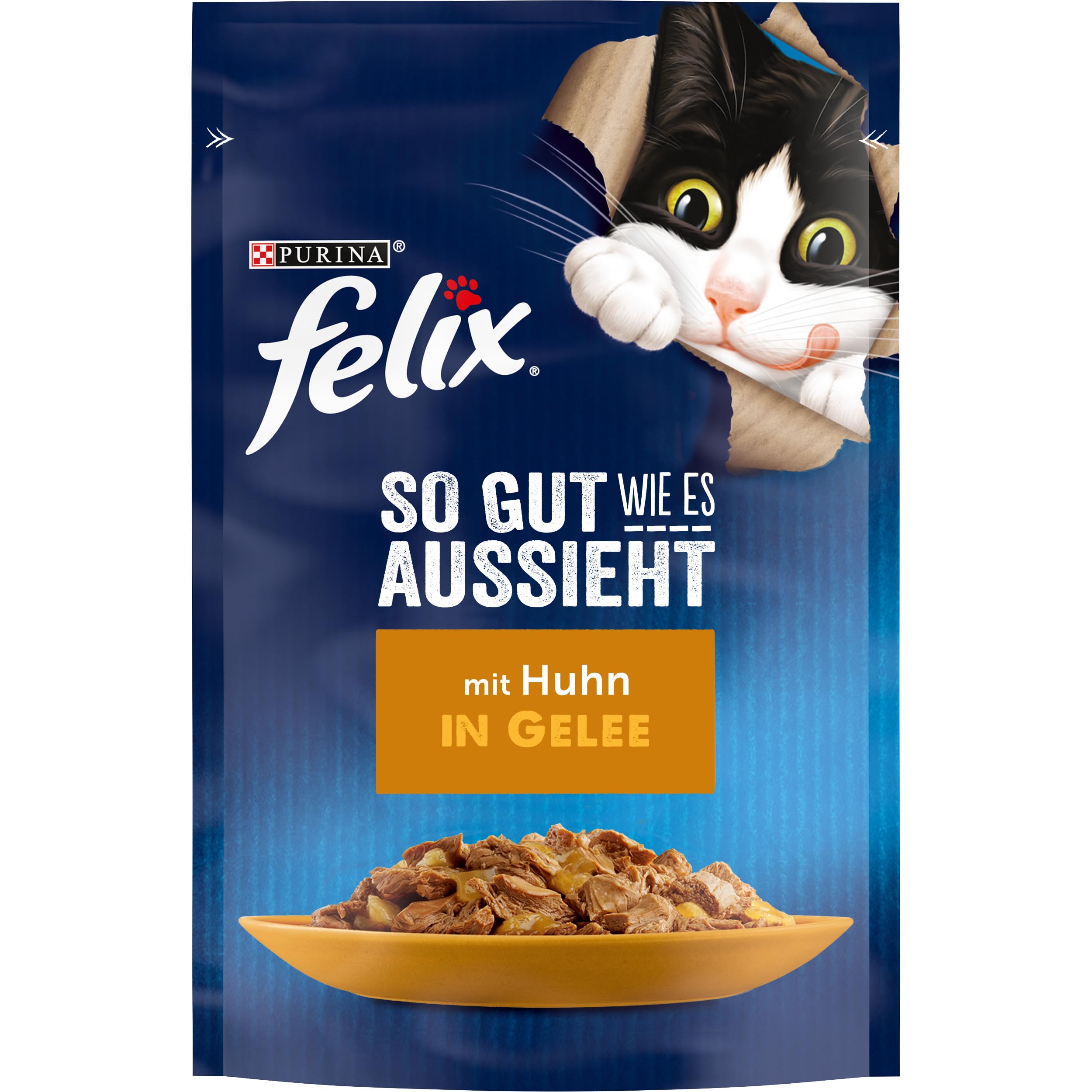 FELIX So gut wie es aussieht Katzenfutter nass in Gelee, mit Huhn, 26er Pack (26 x 85g) Angebot bei HelloDeals