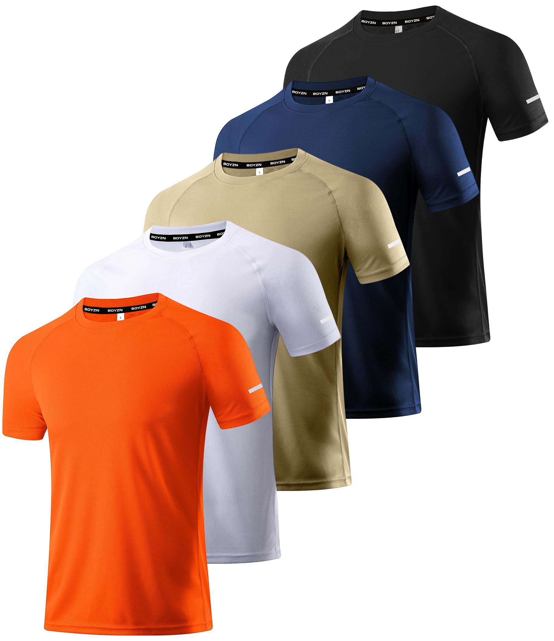 Boyzn 1, 3, 5 or 7er Pack Sport Tshirts Herren Kurzarm T-Shirts Funktionsshirt Laufshirt Schnelltrocknend Atmungsaktive Sport Shirt Sommer Fitnessshirt Trainingsshirt für Running Workout Bodybuilding Angebot bei HelloDeals