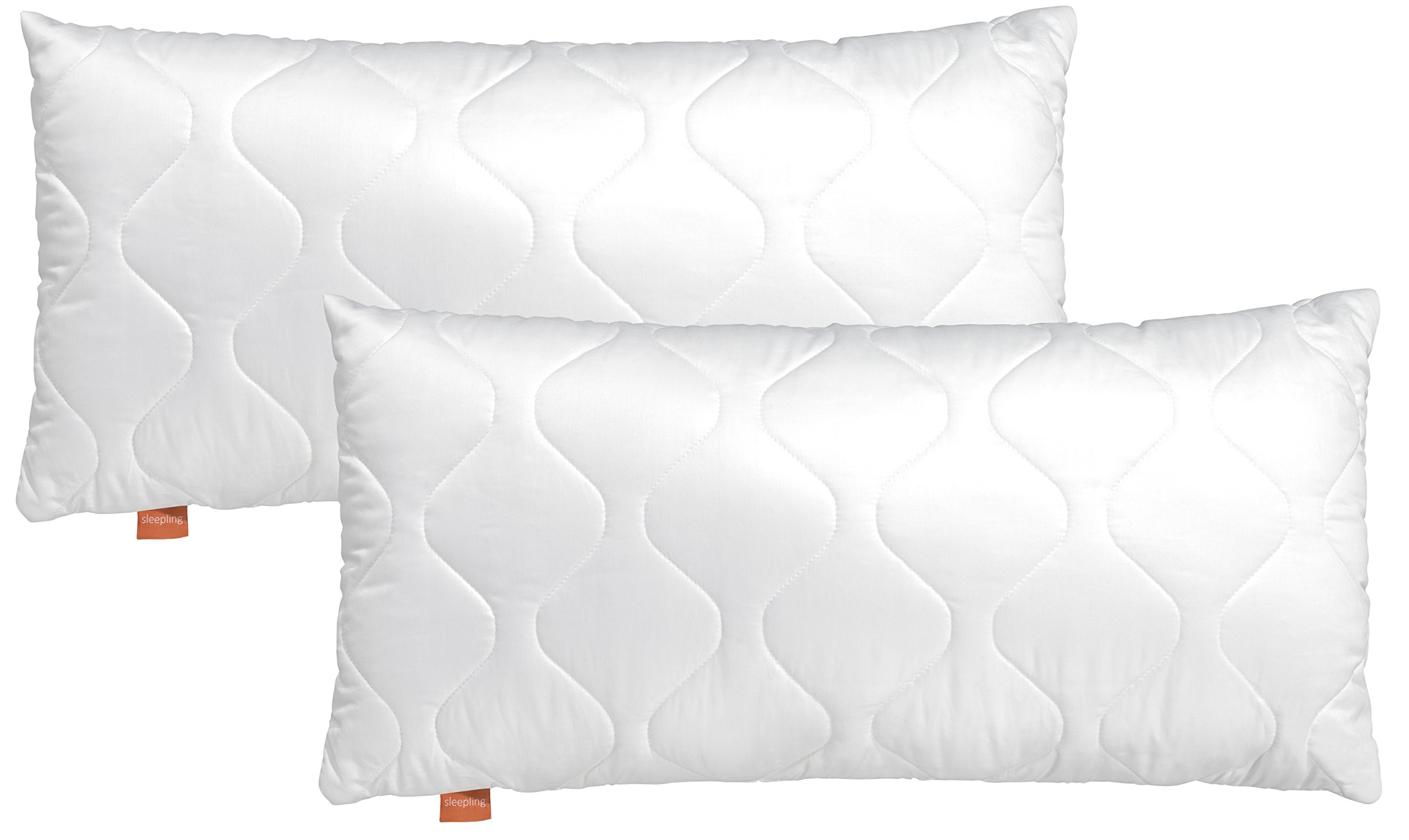 sleepling Kopfkissen 40x80 cm 2er Set, Allergiker Kissen, waschbar, Made in EU, Ökotex, langes Schlafkissen 40 x 80, Bettkissen, Pillow, 2 Stück, Komfort 100 2 40 x 80 cm Angebot bei HelloDeals