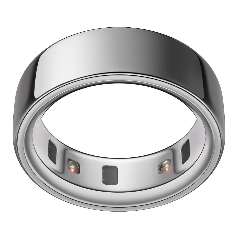Oura Ring 4 - Silber - Größe 9 - Smart Ring | Messen Sie zuerst mit Oura Ring 4 Sizing Kit | Sleep Tracking Wearable - Herzfrequenz - Fitness Tracker - Bis zu 8 Tage Batterielaufzeit Silver 9 Angebot bei HelloDeals