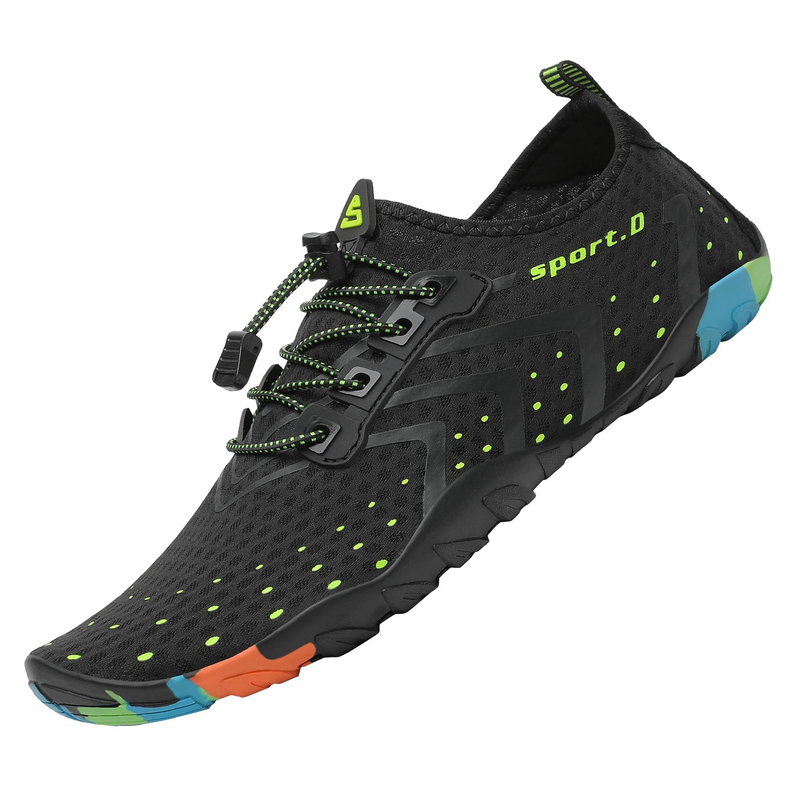 SAGUARO Badeschuhe Damen Herren Wasserschuhe Schwimmschuhe Schnelltrocken Aquaschuhe Strandschuhe Leicht Neoprenschuhe Surfschuhe rutschfeste Tauchschuhe Wassersportschuhe, 35-48 EU 45 EU Stil 1 Schwarz Angebot bei HelloDeals