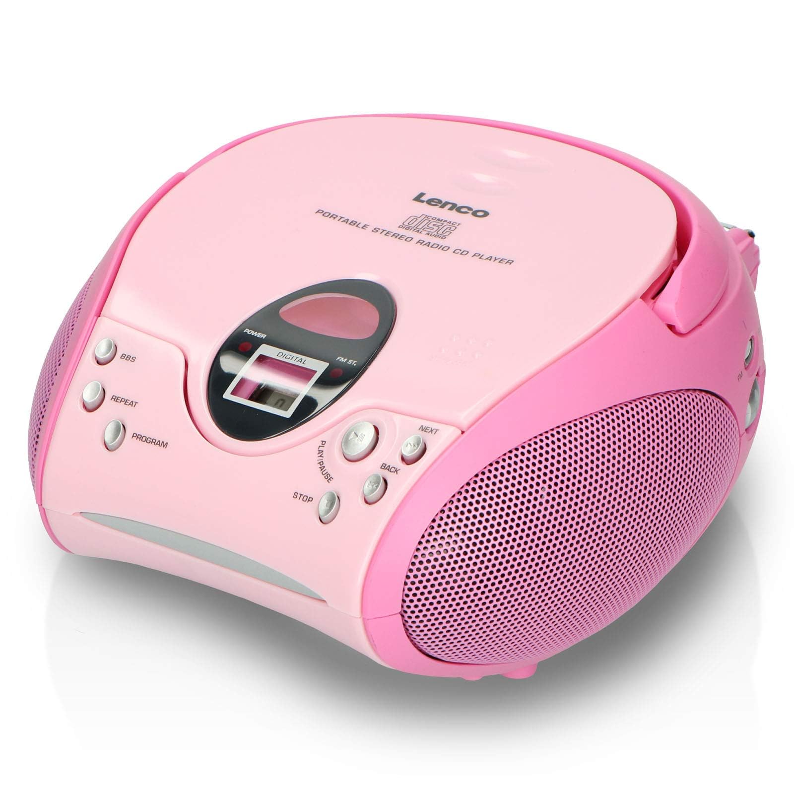 Lenco SCD-24 Stereo UKW-Radio mit CD-Player und Teleskopantenne rosa ohne Bluetooth Pink Angebot bei HelloDeals