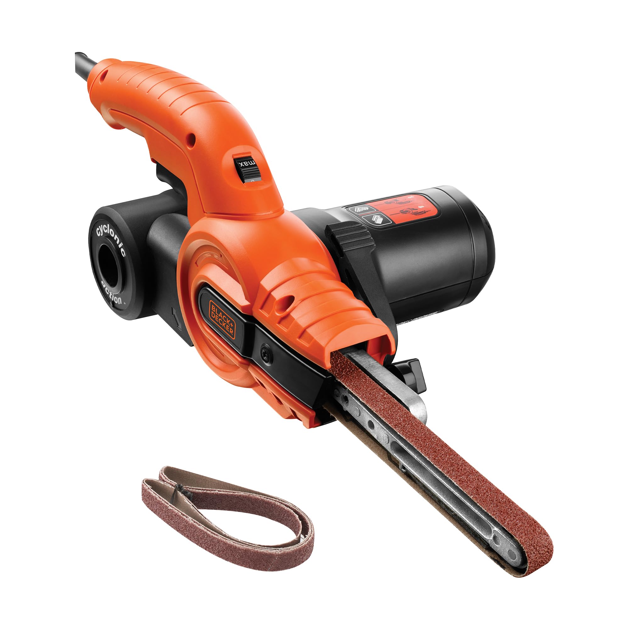 BLACK+DECKER 350W, 13mm Feilenschleifer mit 3 Schleifbändern & Staubsammelsystem, KA900E-QS Angebot bei HelloDeals