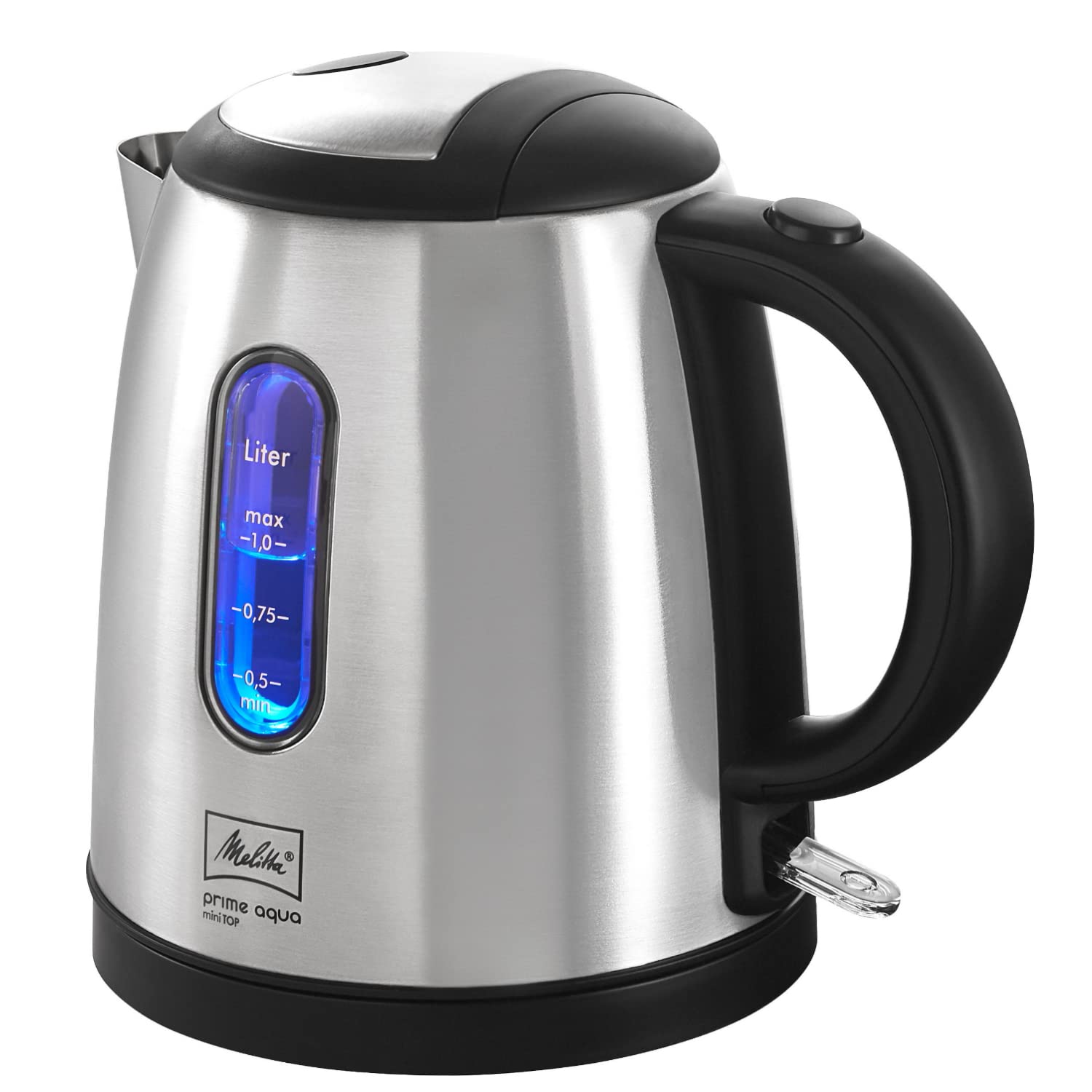 Wasserkocher - MELITTA - Prime Aqua mini Top, Edelstahl, 1,0 L, 2200 W, externe Wasserstandsanzeige, 1018-03 Edelstahl Top Angebot bei HelloDeals
