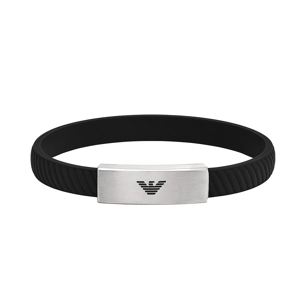 Emporio Armani Armband für Männer, Edelstahl-ID-Armband, Länge: 185-195mm, Breite: 30mm, Höhe: 9mm, EGS2996040 Angebot bei HelloDeals