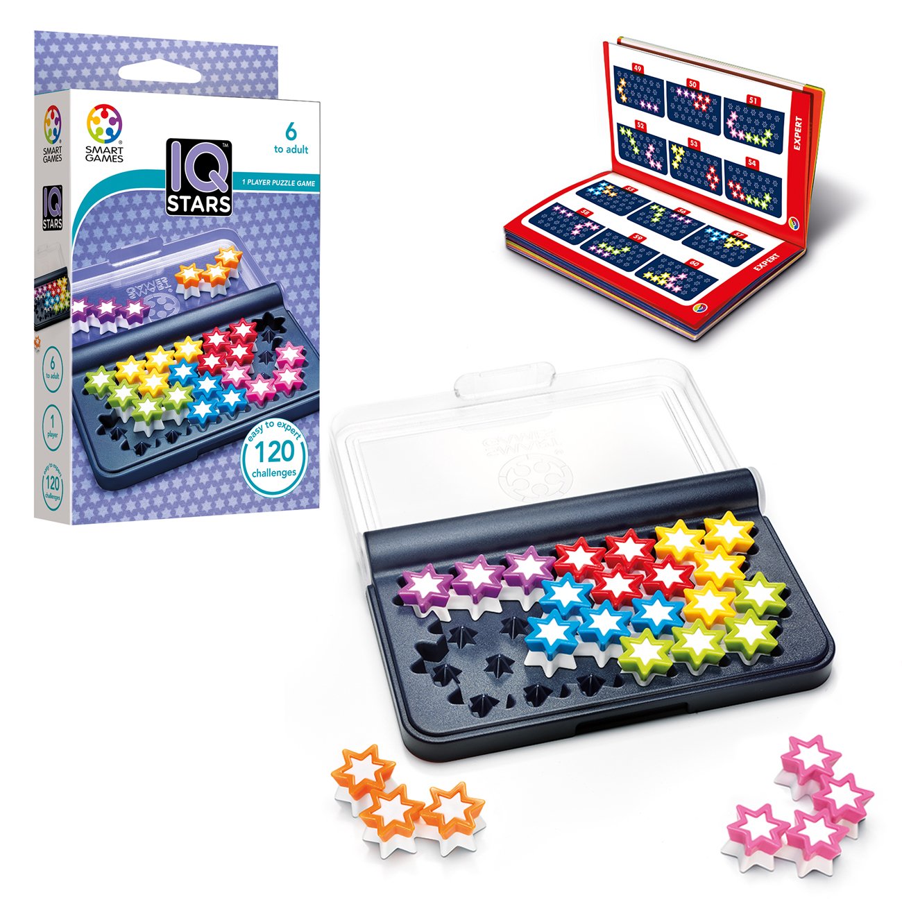 SmartGames - IQ Stars, Puzzle Game with 120 Challenges, 8+ Years Angebot bei HelloDeals