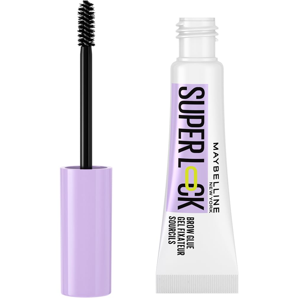 Maybelline New York Augenbrauengel, Für definierte Augenbrauen, Starker Halt ohne abzublättern oder zu kleben, Integriertes Styling-Bürstchen, Super Lock Brow Glue, Transparent, 8 g Angebot bei HelloDeals