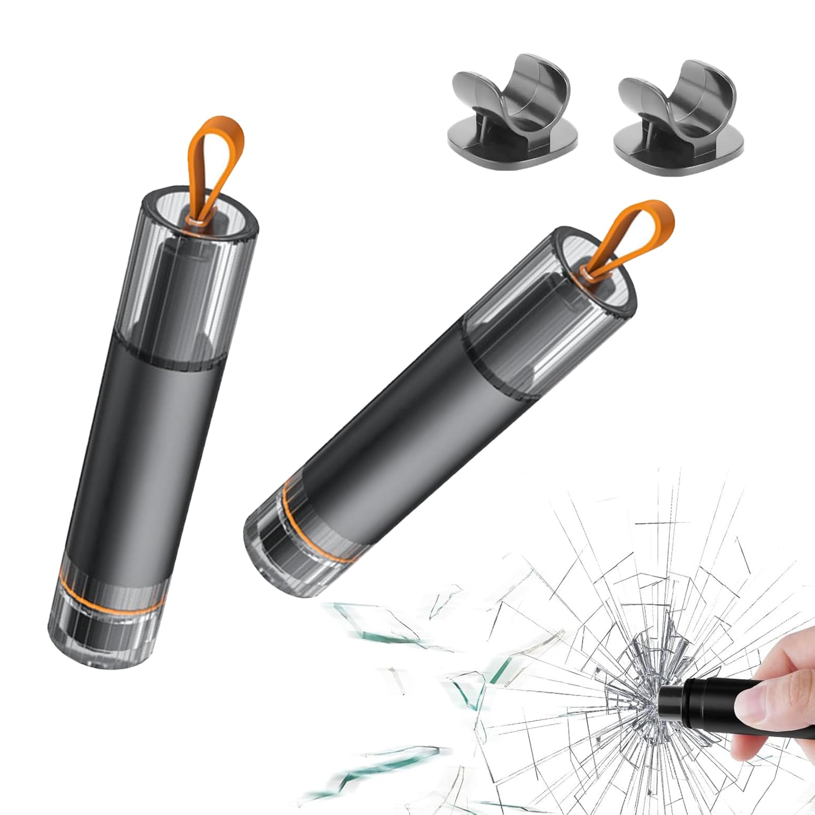 STFALI 2 Stück Gurtschneider Notfallhammer, Notfallhammer Auto Mit Gurtschneider,2 In 1 Car Accessories Wird mit Zwei Aufbewahrungswerkzeugen Geliefert, Auto Gadgets Notfall Pannenwerkzeug Angebot bei HelloDeals