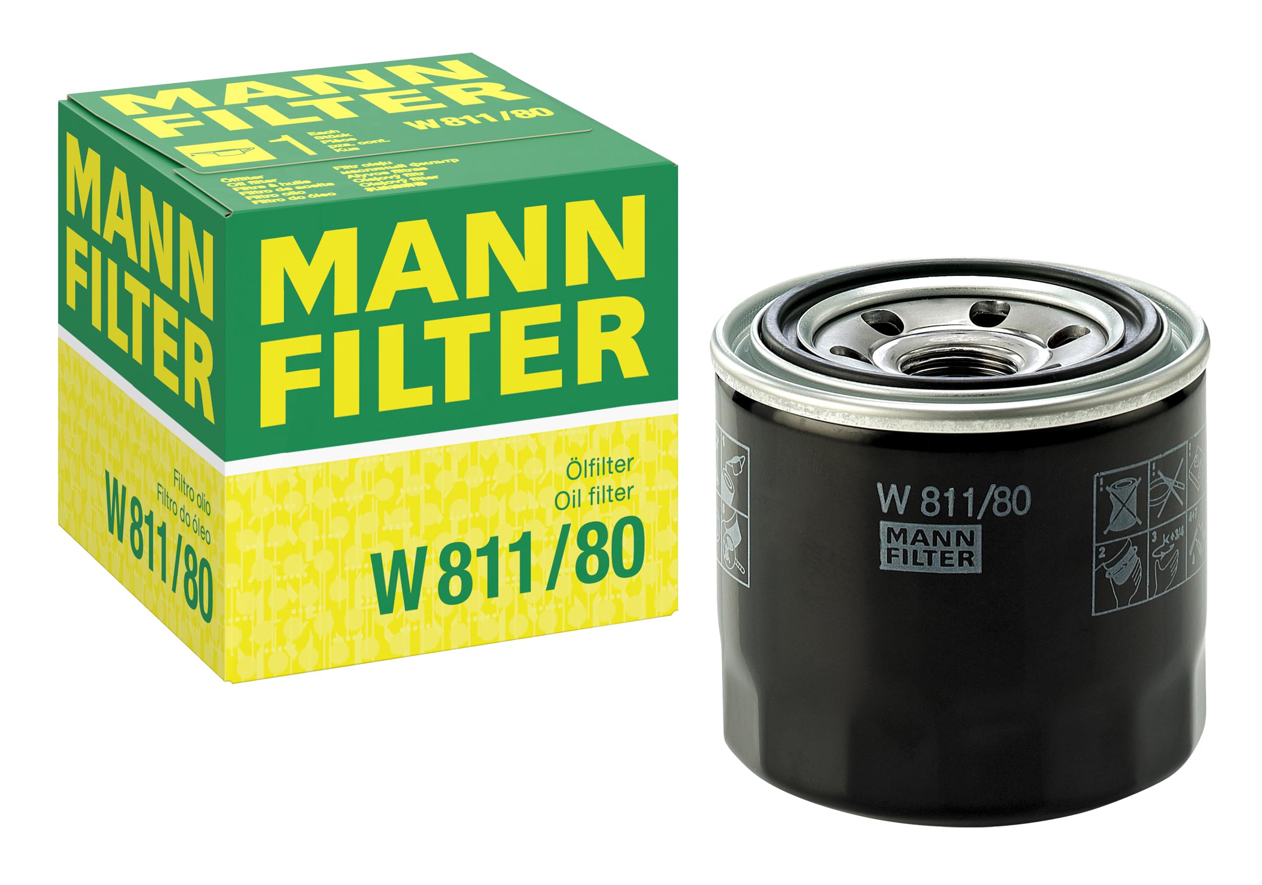 MANN-FILTER W 811/80 Ölfilter - für Pkw + Transporter Einzelpack Angebot bei HelloDeals