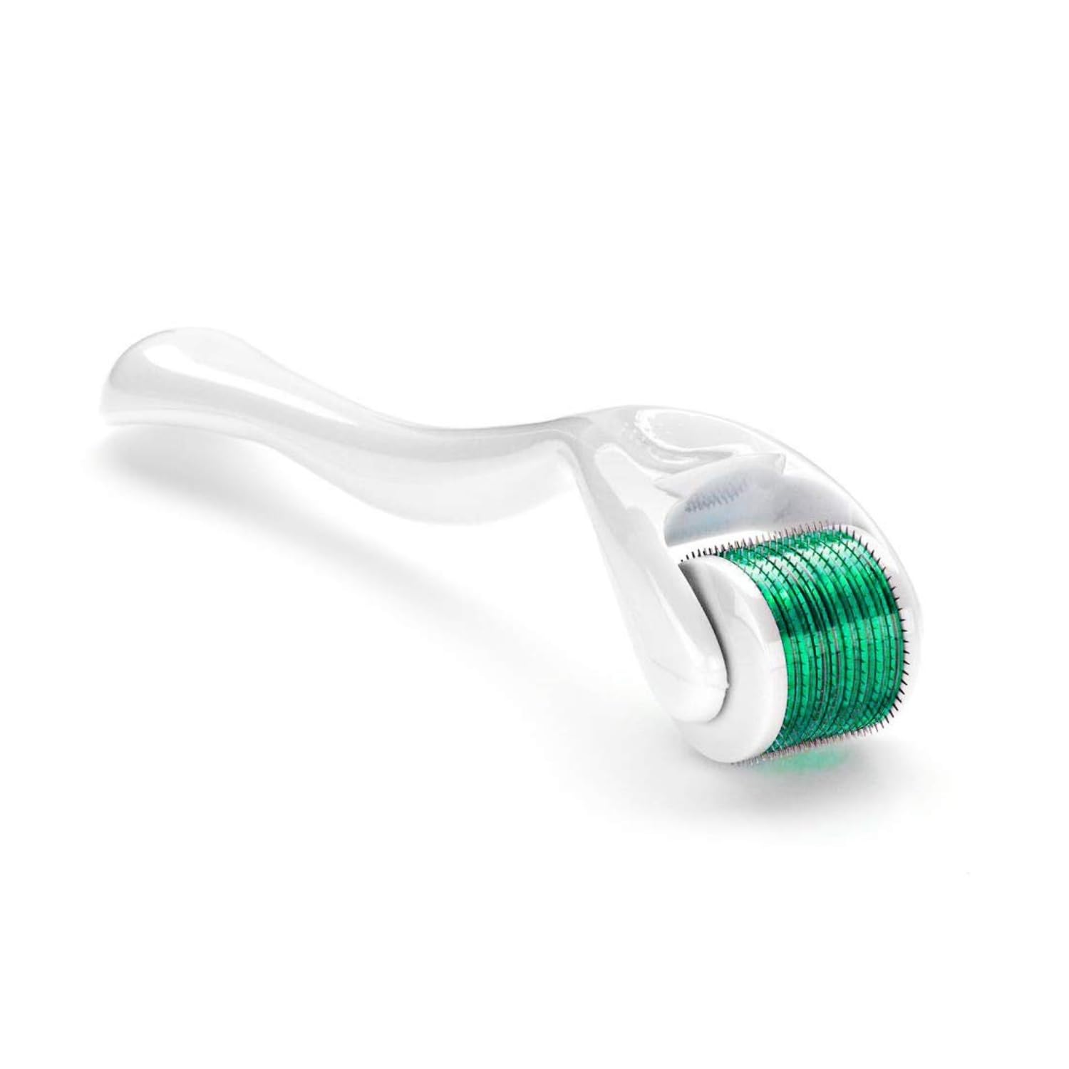 Derma-Roller Microneedling Roller mit 540 Nadeln, Micronadeln Derma Roller 0,5 mm für Gesicht und Körper, effektiv gegen Falten, große Poren, Dehnungsstreifen, Haarverlust, Narben, Hyper-Pigmentierung Green Angebot bei HelloDeals