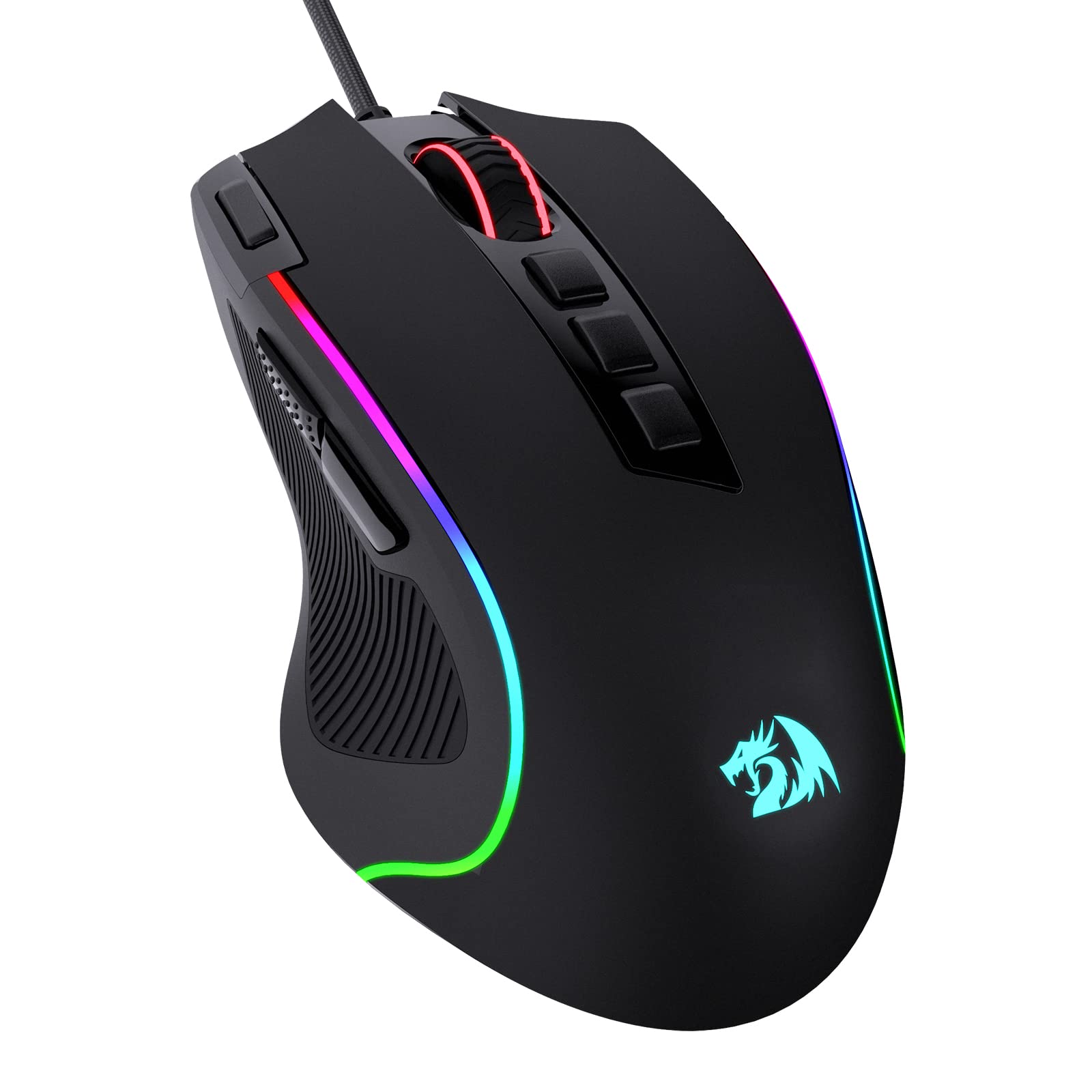 Redragon M612 Predator RGB Gaming Maus, 8000 DPI kabelgebundene optische Maus mit 11 programmierbaren Tasten & 5 Hintergrundbeleuchtungsmodi, Software unterstützt DIY Keybinds Rapid Kabelgebund Schwarz Angebot bei HelloDeals
