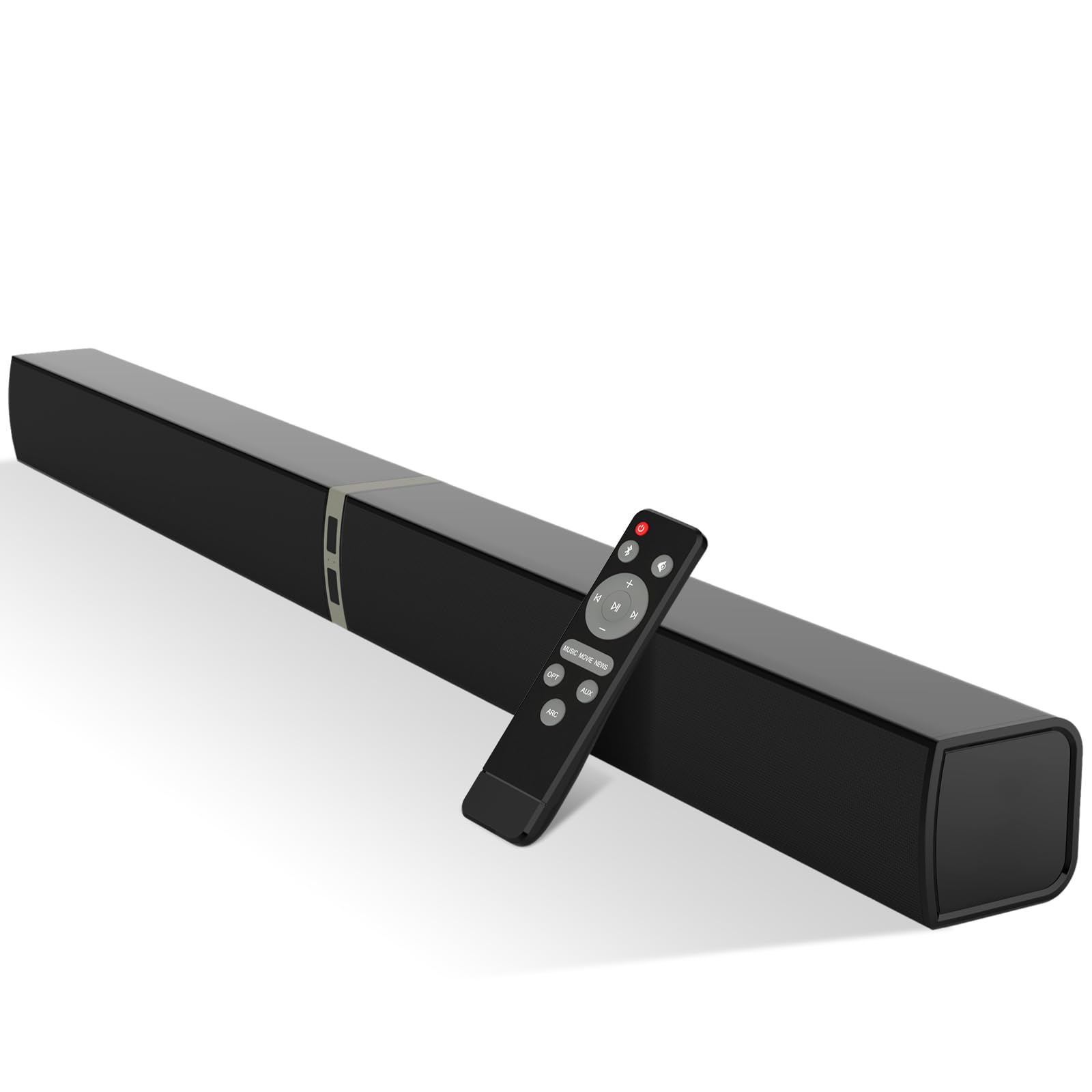 HoYLluDLL 2.0-Kanal Soundbar für TV Geräte, 32 Zoll Teilbare 2-in-1-Soundbar Bluetooth Sound Bar mit 3 EQ-Modi und 3D Surround Sound, TV Lautsprecher Soundbars mit ARC/Optical/Aux, KY2020D Schwarz Angebot bei HelloDeals