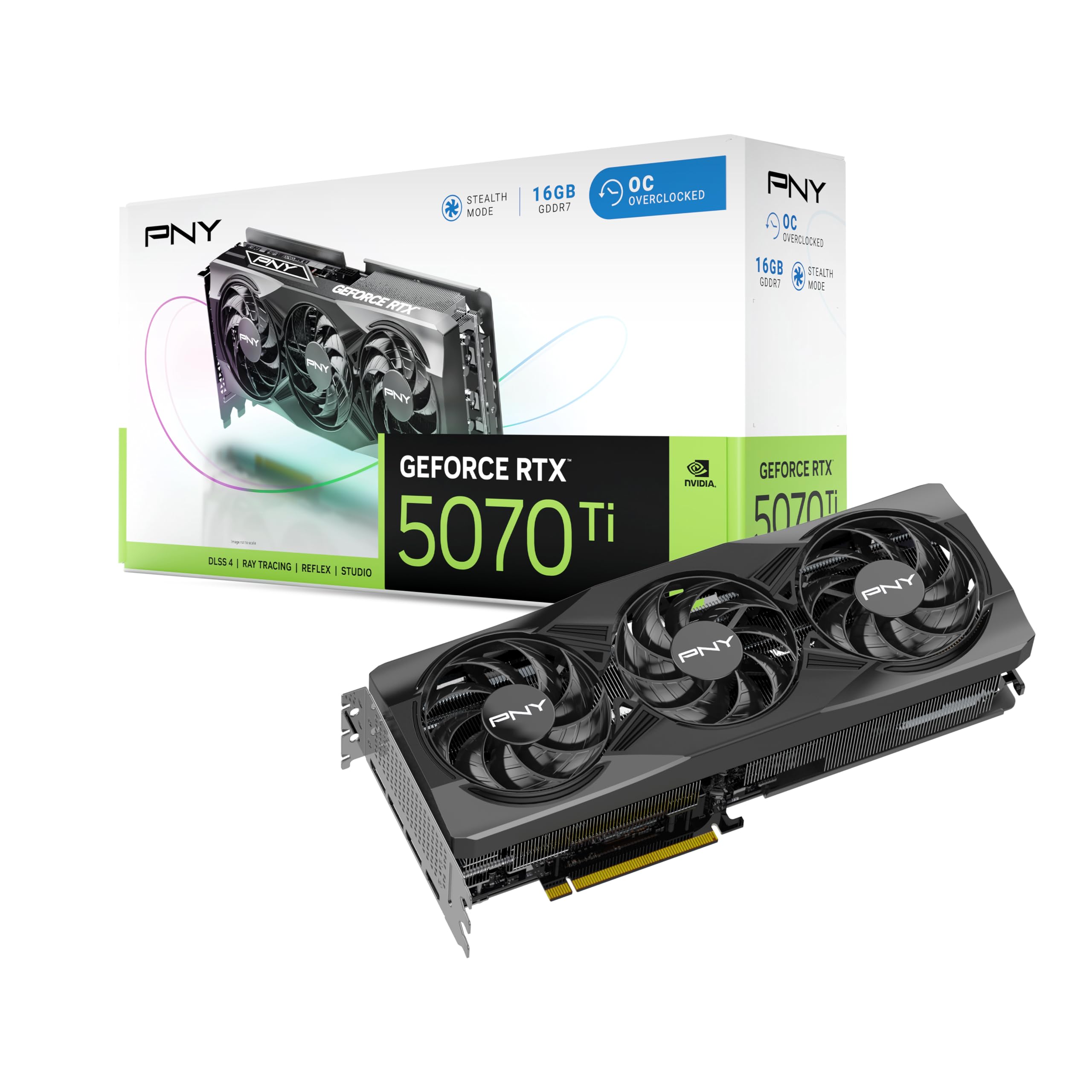 PNY GeForce RTX™ 5070Ti 16GB OC Triple Fan Grafikkarte DLSS 4 RTX 5070 Ti OC Angebot bei HelloDeals