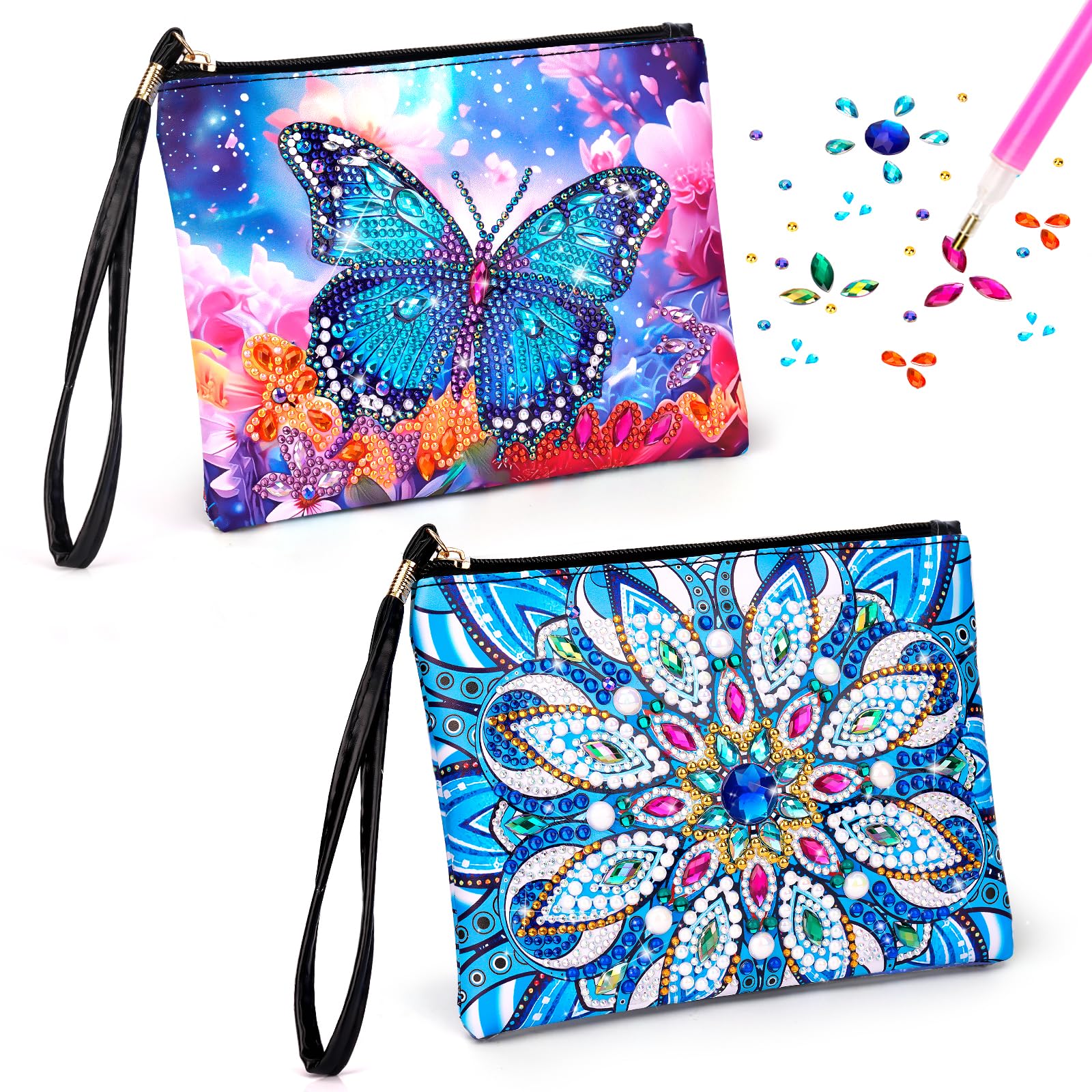 Diamond Painting Kinder ab 8 10 Jahre, Geschenke Mädchen 6 7 8 9 10 11 12 Jahre, Basteln Mädchen 5-12 Jahre, Bastelset Kinder ab 6 Jahre 2 Stücke Handtaschen Geburtstagsgeschenke für Erwachsene Blau Angebot bei HelloDeals