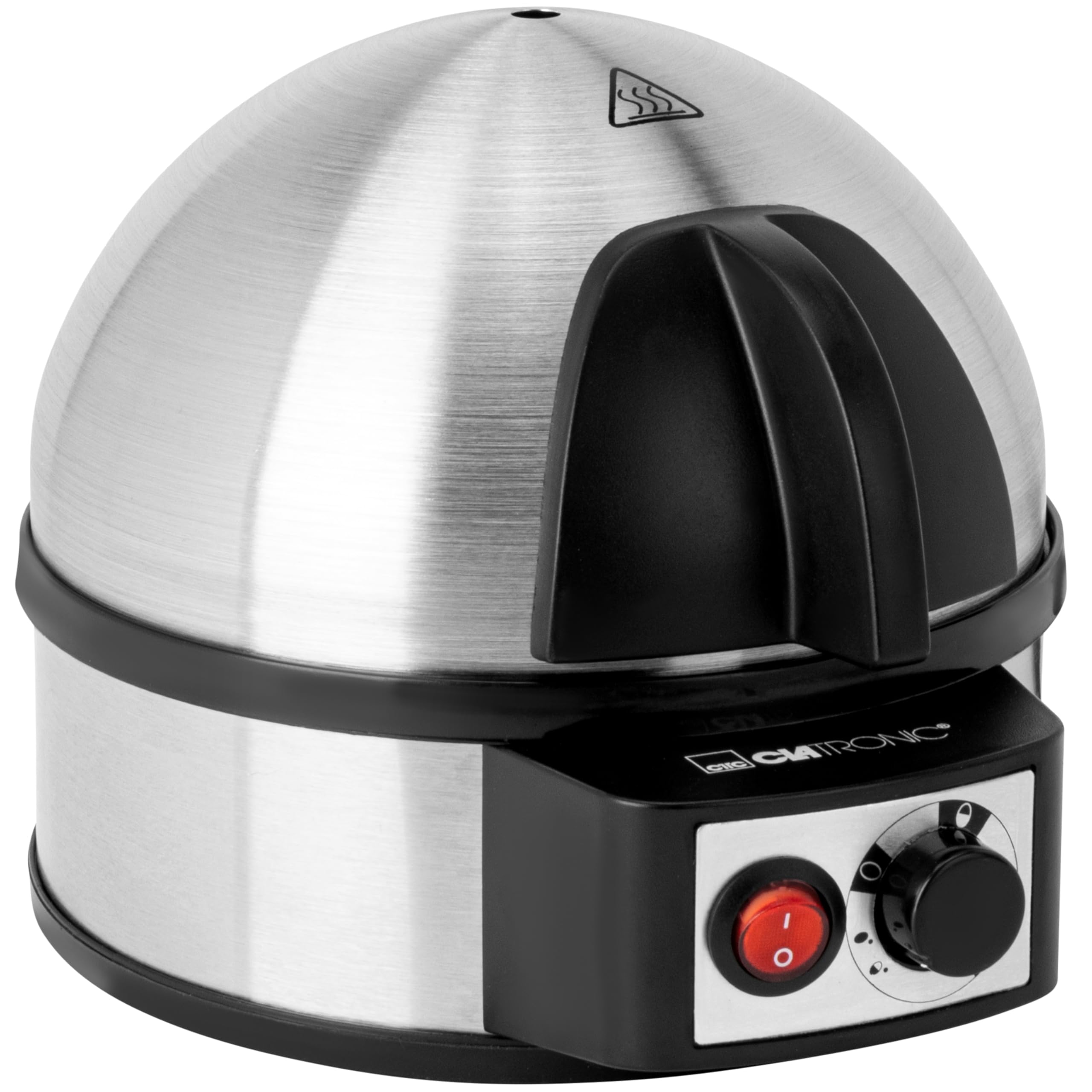Clatronic® Elektrischer Eierkocher für bis zu 7 Eier | Eierkocher Edelstahl mit Härtegradeinstellung | beleuchteter Ein-/Aus-Schalter | 400 Watt | Edelstahl | EK 3321 Angebot bei HelloDeals