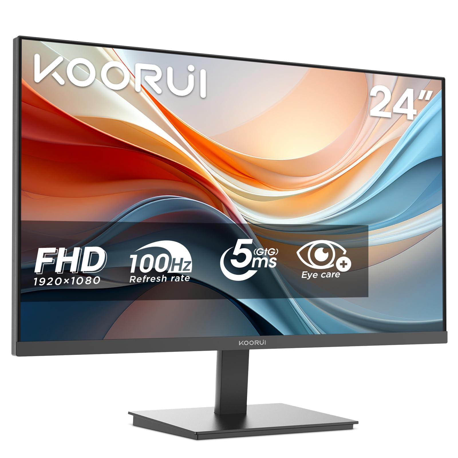 KOORUI E2412F 24 Zoll Monitor, FHD 1920 x 1080 100Hz PC Monitor, HDMI 1.4, Eye Care Bildschirm, 5ms GtG 5° bis 15° neigbar, VESA 100 x 100mm 24 Zoll VA/FHD/100Hz Angebot bei HelloDeals