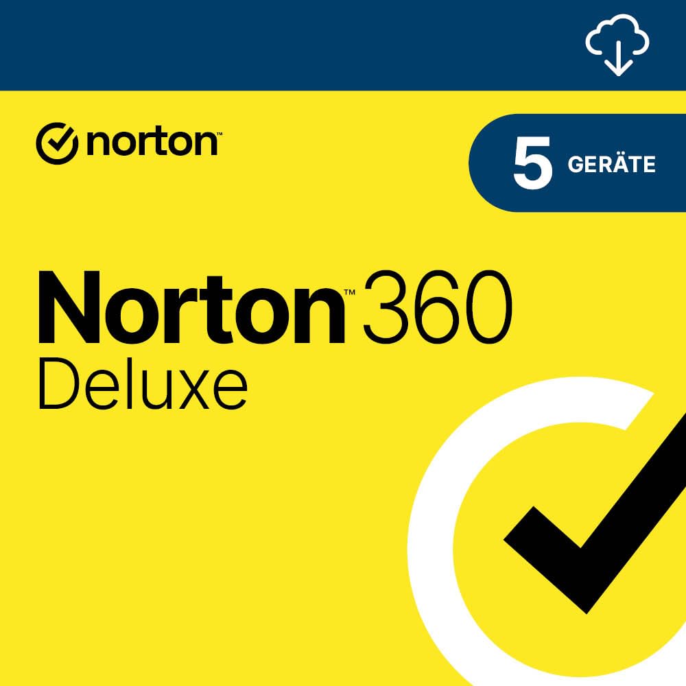 Norton 360 Deluxe│ 5-Geräte │ 12 Monate │ Jahresabonnement mit Verlängerung Angebot bei HelloDeals