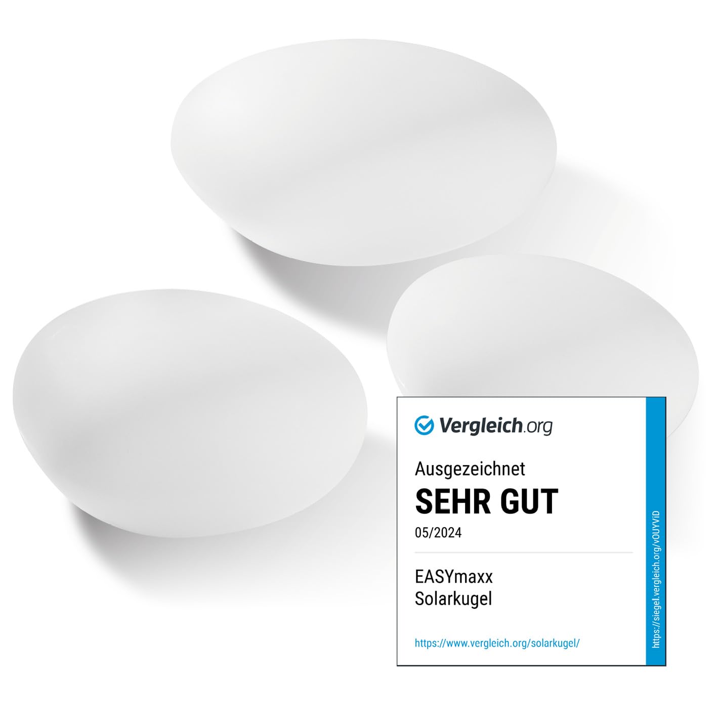 EASYmaxx LED Solarleuchte mit Farbwechsel | Deko Gartenleuchte mit LED Beleuchtung | Wunderschöne Lichteffekte mit Tageslichtsensor In & Outdoor | Gartendeko Witterungsbeständig IP67, Stein Set Stein 24, 27, 30 cm Angebot bei HelloDeals