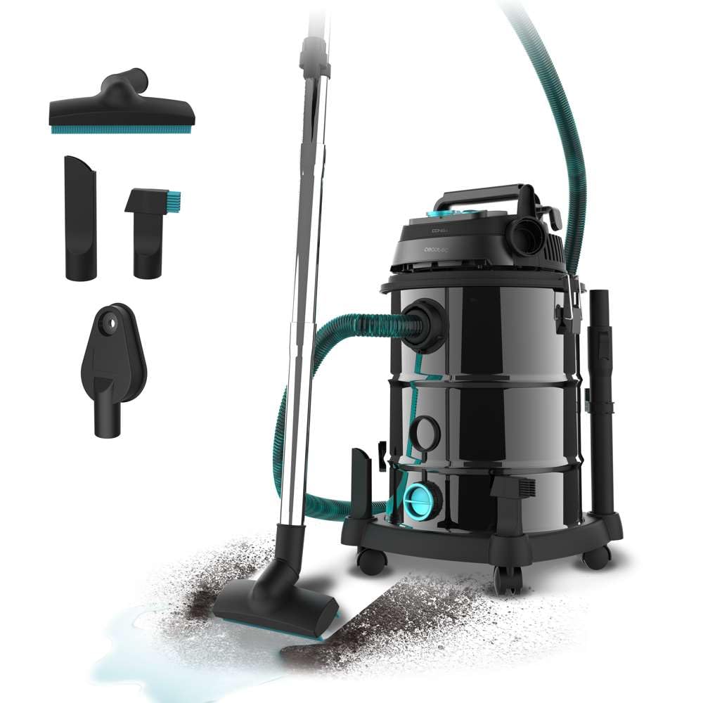 Cecotec Staubsauger für Feste Stoffe und Flüssigkeiten 30L Conga Rockstar Wet & Dry Steel Pro Tool. 1600W, erhöhte Haltbarkeit und Widerstandsfähigkeit, enthält Steckdose für Werkzeuge, Zubehörkit 30 L | Werkzeuganschluss Angebot bei HelloDeals