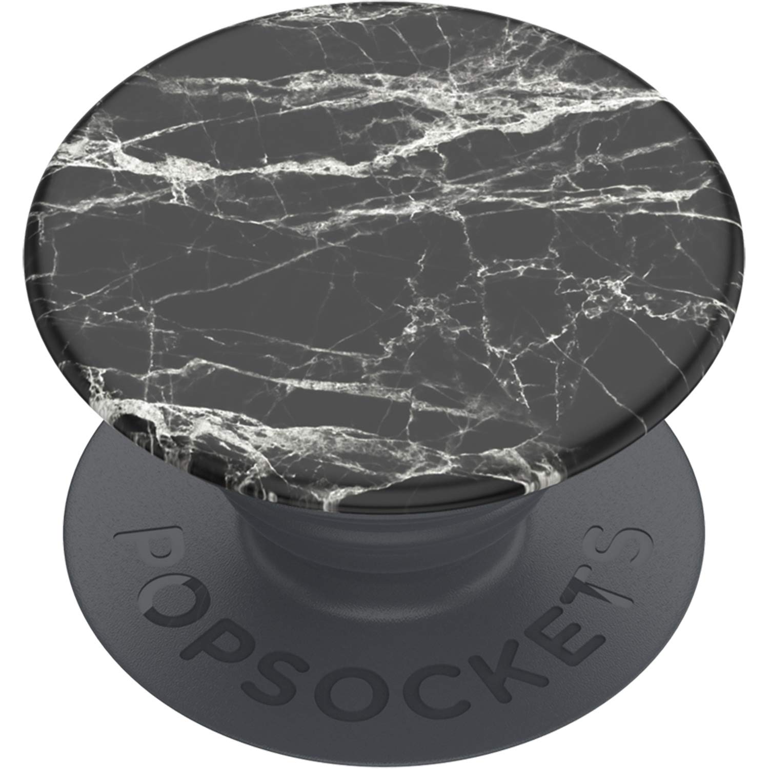 PopSockets: PopGrip Basic - Ausziehbarer Sockel und Griff für Smartphones und Tablets [Top Nicht Austauschbar] - Mod Marble Black Schwarz Angebot bei HelloDeals