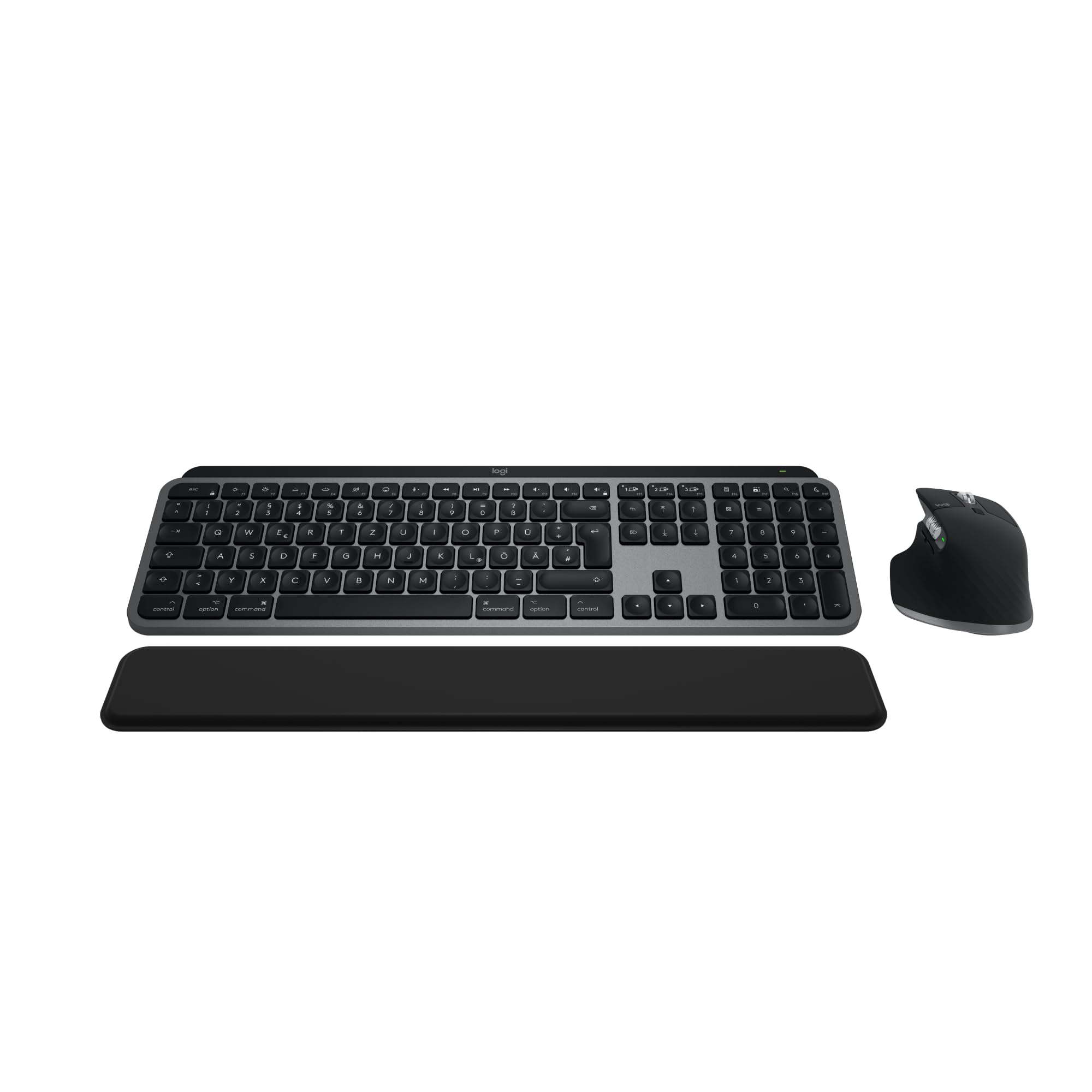 Logitech MX Keys S Combo for Mac, kabellose Tastatur/Maus mit Handballenauflage, beleuchtete Tastatur, schnellscrollende Maus, Bluetooth USB C für MacBook Pro/MacBook Air/iMac/iPad, QWERTZ DE - Grau Angebot bei HelloDeals