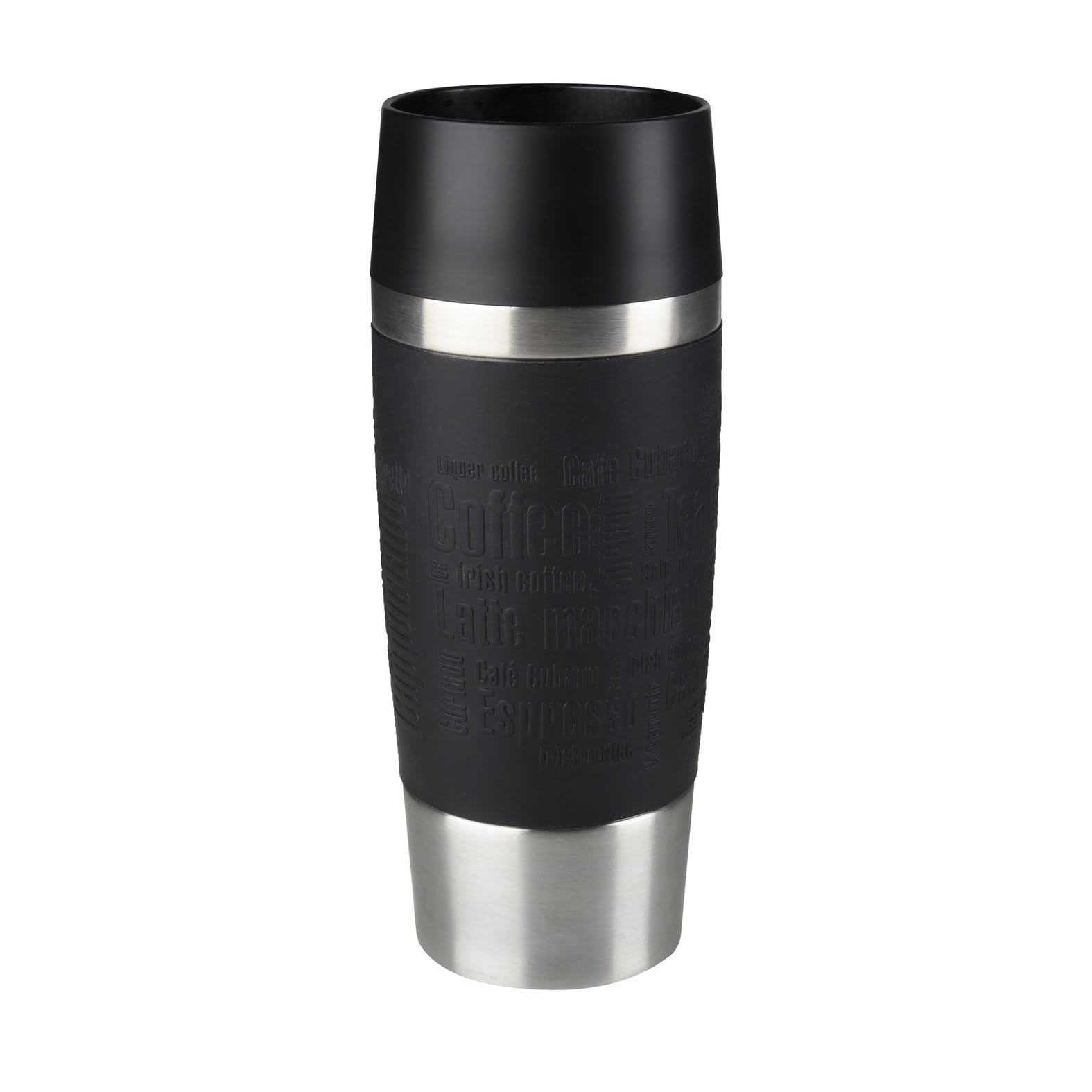 Emsa 513361 Travel Mug Classic Thermo-/Isolierbecher, Fassungsvermögen: 360 ml, hält 4h heiß/ 8h kalt, 100% dicht, auslaufsicher, Quick-Press-Verschluss, 360°-Trinköffnung, schwarz Schwarz Sleeve Angebot bei HelloDeals