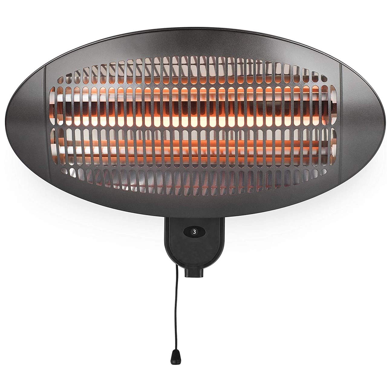 HOME It® Infrarot Terrassenheizstrahler zur Wandmontage, 2000W, 3 Leistungsstufen, Spritzwassergeschützt, Einfach zu bedienen Angebot bei HelloDeals