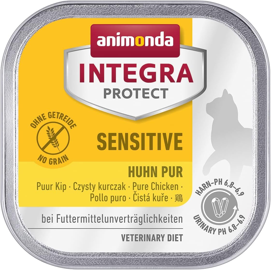 animonda INTEGRA PROTECT Sensitive Huhn Pur (16 x 100 g), Katzen Diätfutter bei Futtermittelallergie, sensitives Katzenfutter für allergische Katzen, Katzennassfutter ohne Getreide Sensitive mit Huhn 100 g (16er Pack) Angebot bei HelloDeals