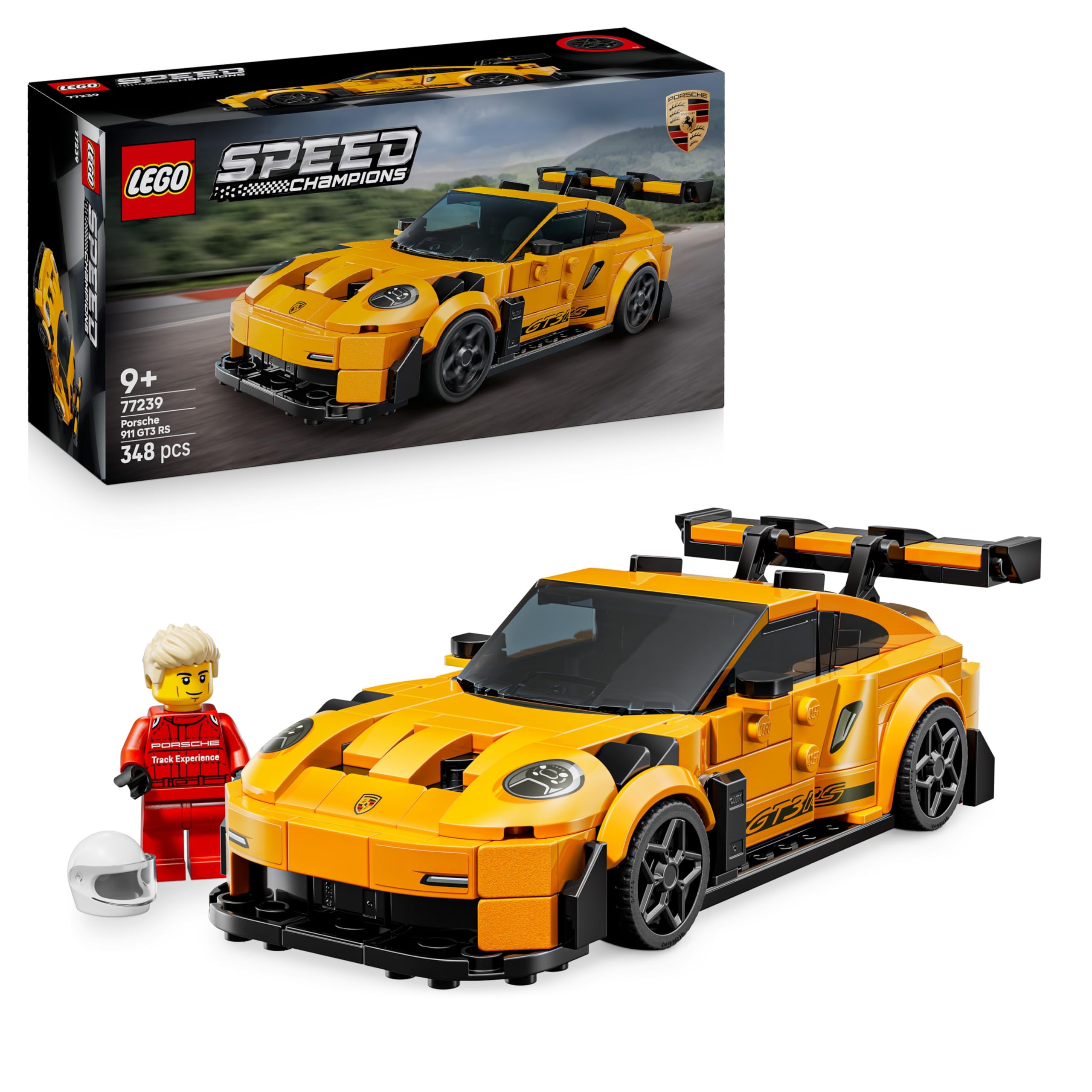 LEGO Speed Champions Porsche 911 GT3 RS Supersportwagen - Spielzeugauto mit 1 Minifigur zum Sammeln und Ausstellen - Kreatives Geschenk für Jungen, Mädchen ab 9 Jahren und Sportwagen Fans - 77239 Angebot bei HelloDeals