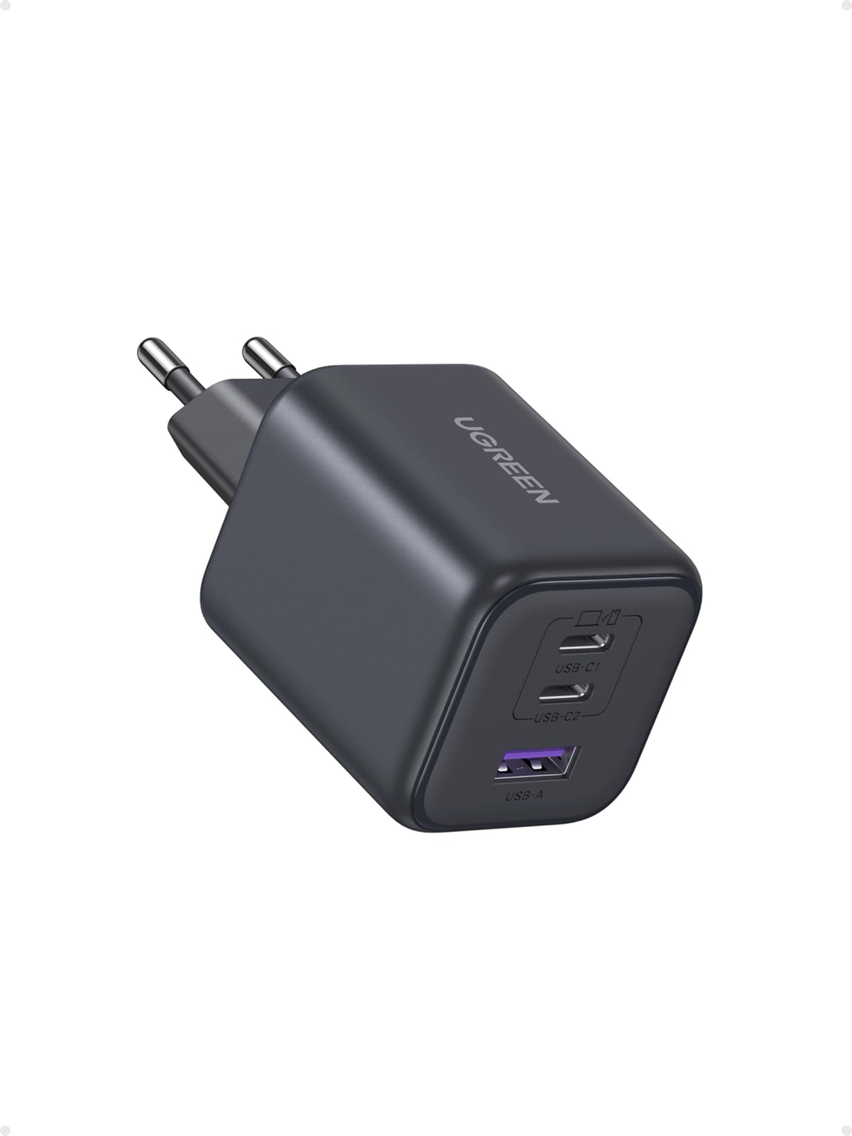 UGREEN 45W USB C Ladegerät 3-Port PPS Schnellladegerät 25W PD Netzteil GaN Charger Adapter kompatibel mit Galaxy S25 Ultra, S24, iPhone 16 Pro Max, MacBook Air, iPad, Tab A8, Pixel 9, HomePod Angebot bei HelloDeals