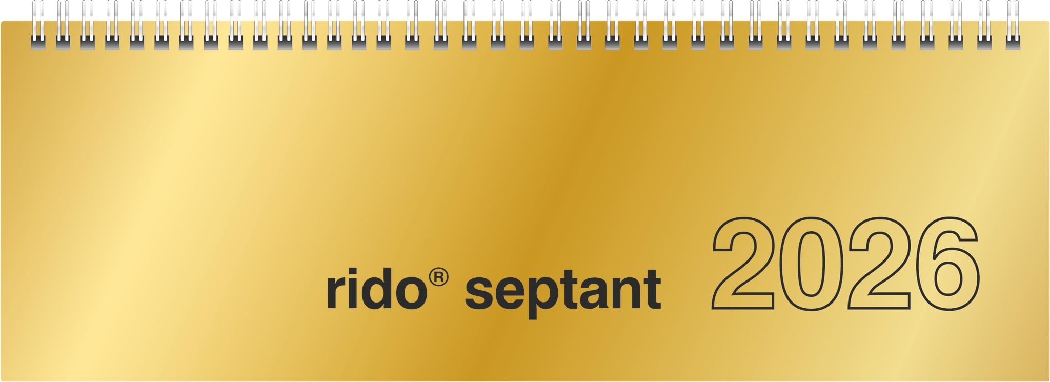 rido/idé Querterminbuch Mod. septant 2026 | 305×105 mm, Karton, gold Angebot bei HelloDeals